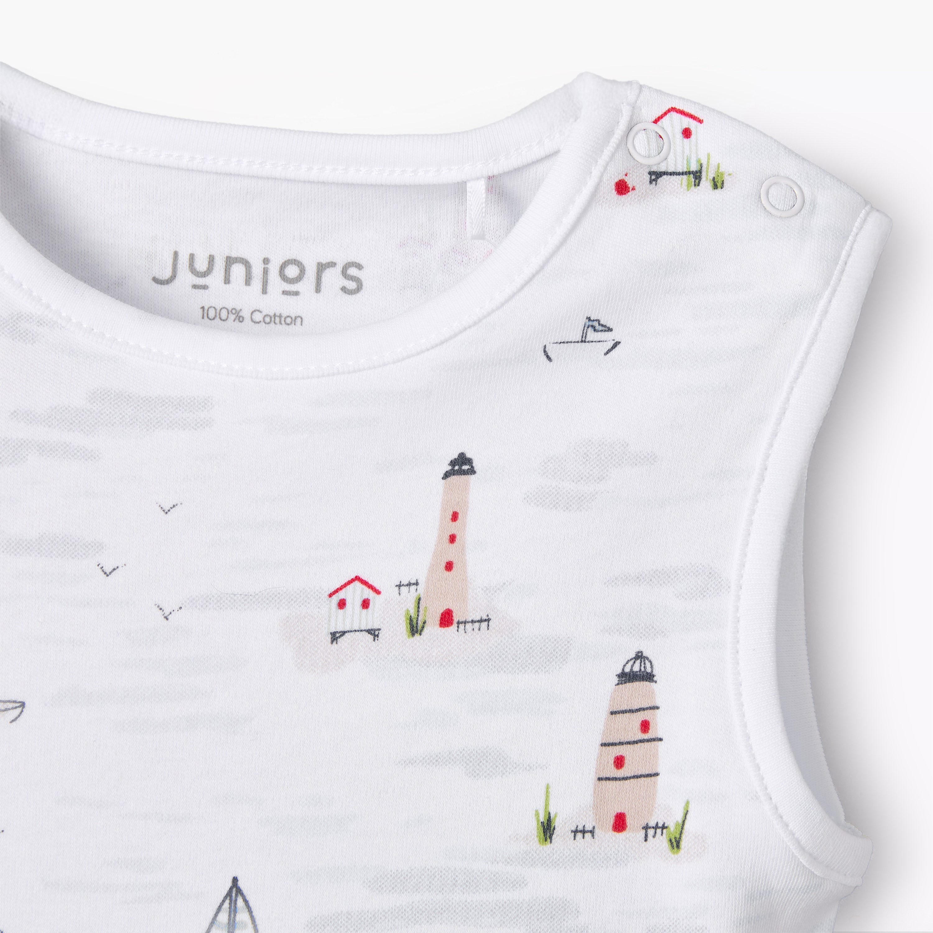 Juniors Round Neck Sleeveless Bodysuit with Snap Button Closure-baby-boys-clothing-bodysuits-image-4