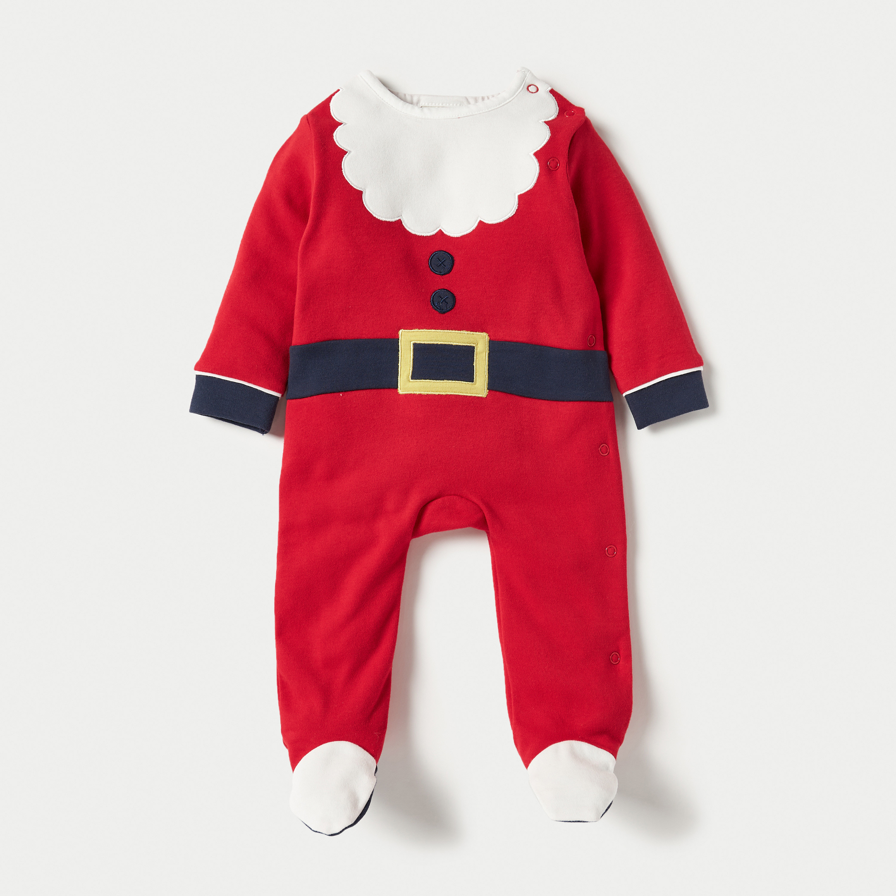 Juniors Embroidered Coverall with Long Sleeves and Snap Button Closure-baby-boys-clothing-nightwear-sleepsuits-image-1
