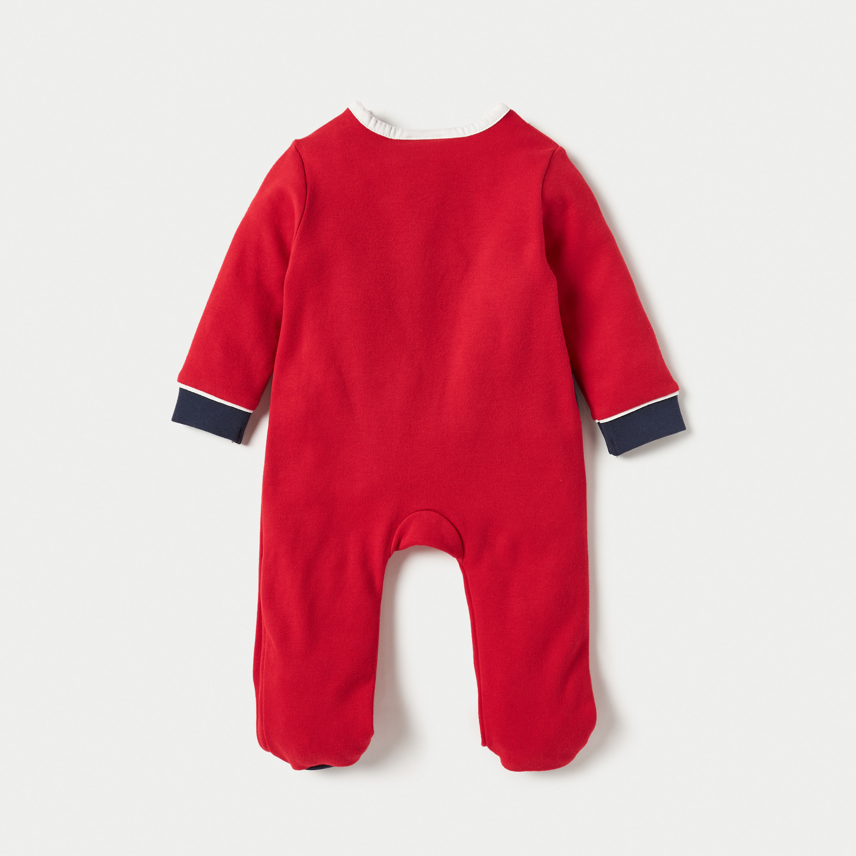 Juniors Embroidered Coverall with Long Sleeves and Snap Button Closure-baby-boys-clothing-nightwear-sleepsuits-image-3