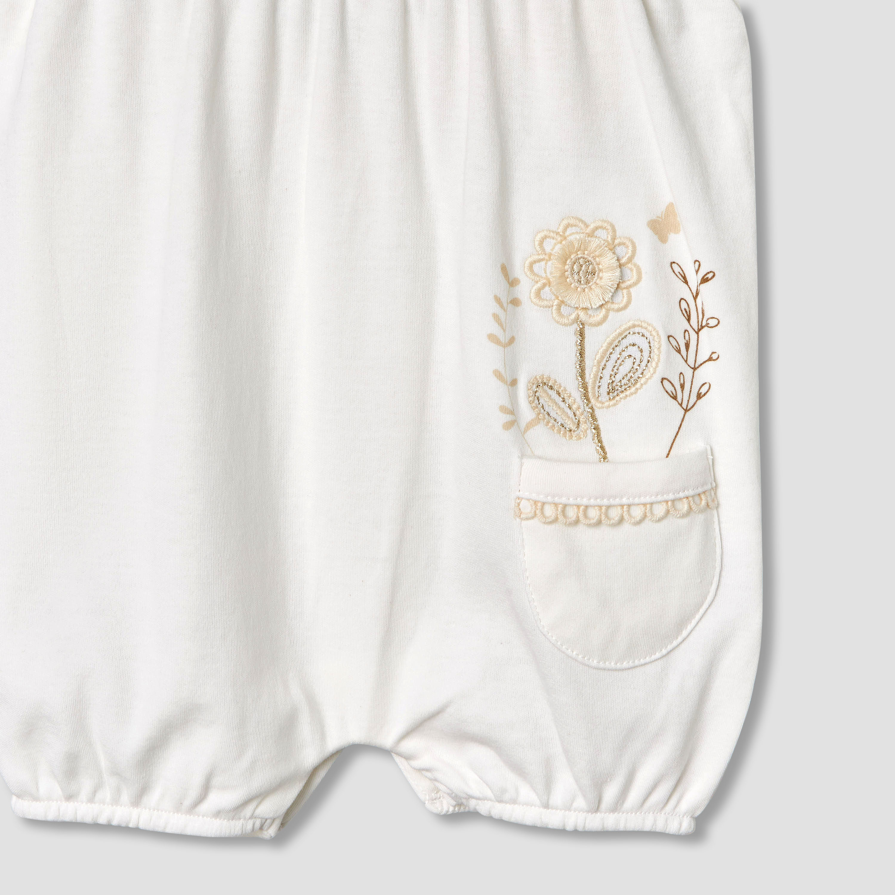 أفرول مطرز بياقة مستديرة وأكمام كشكش من جيجلز-baby-girls-clothing-rompers-image-2