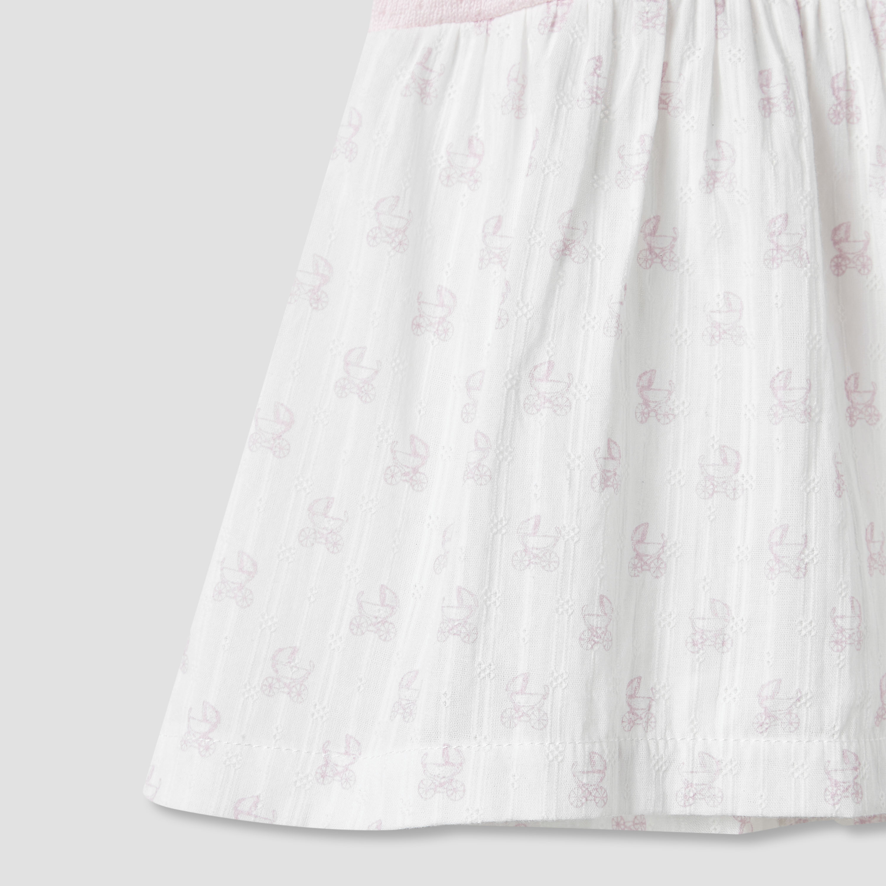 Giggles Pram Print A-line Dress with Short Sleeves-baby-girls-clothing-dressesandjumpsuits-image-4