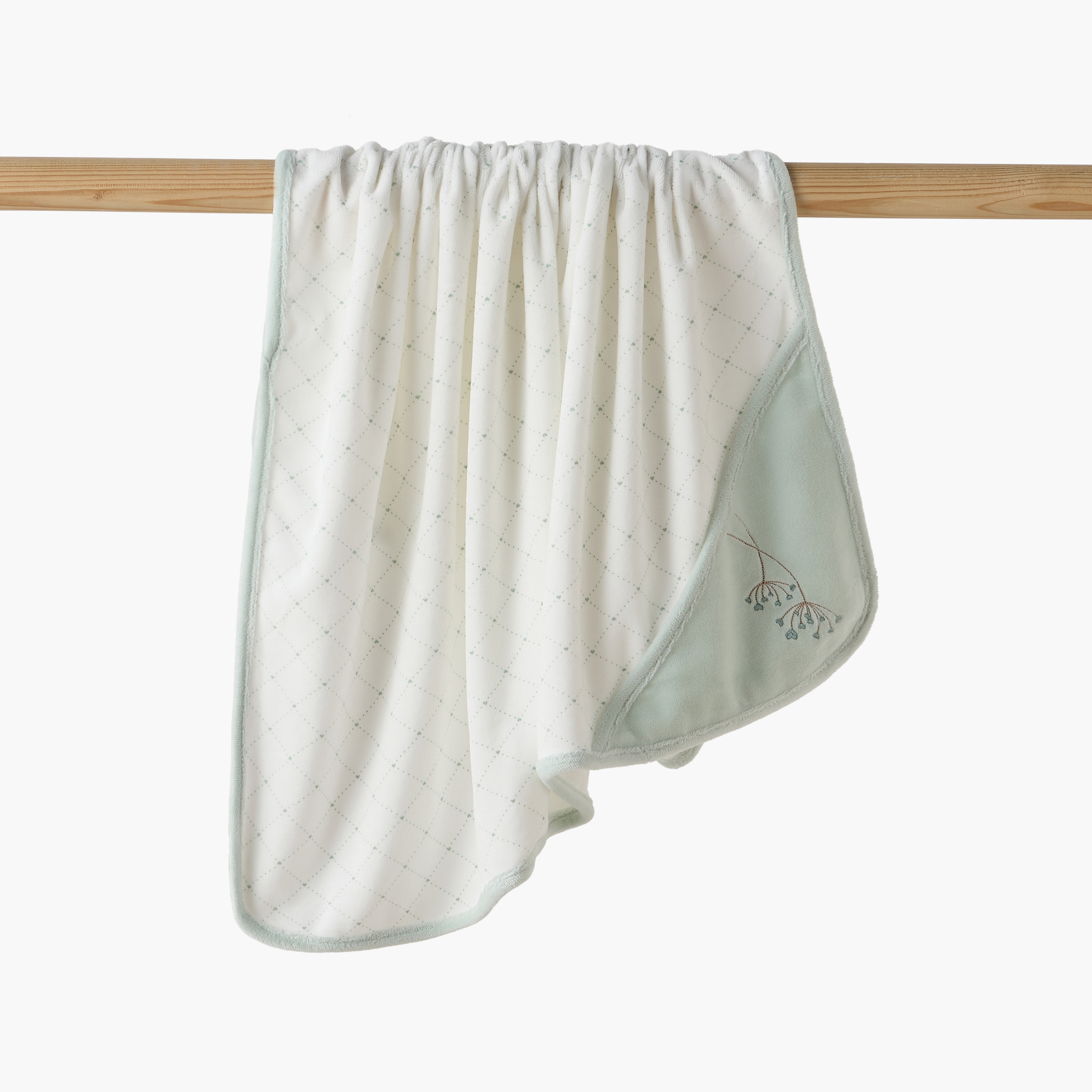 Giggles Checked Hooded Receiving Blanket-baby-nursery-blanketsandswaddles-receivingblankets-image-1