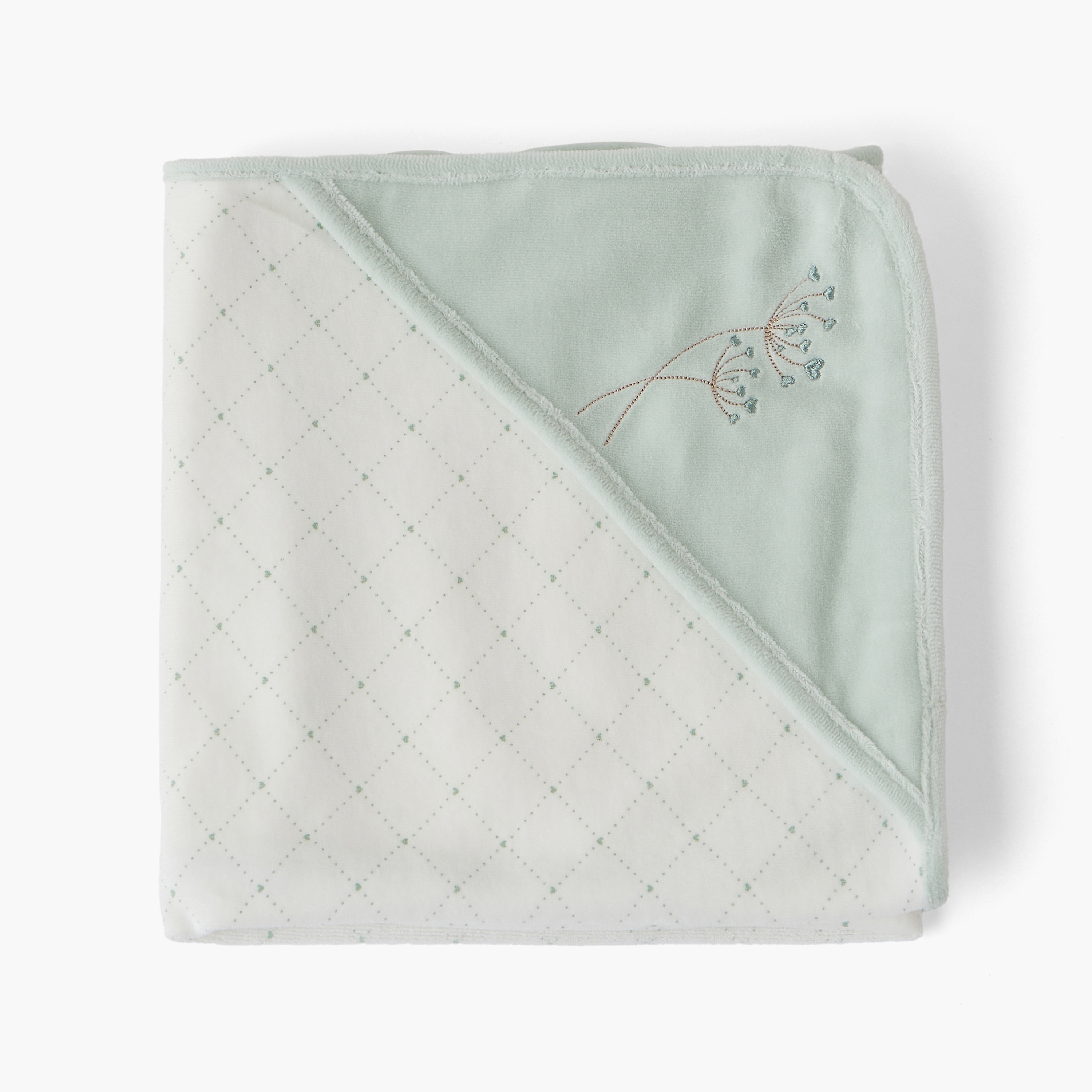Giggles Checked Hooded Receiving Blanket-baby-nursery-blanketsandswaddles-receivingblankets-image-3