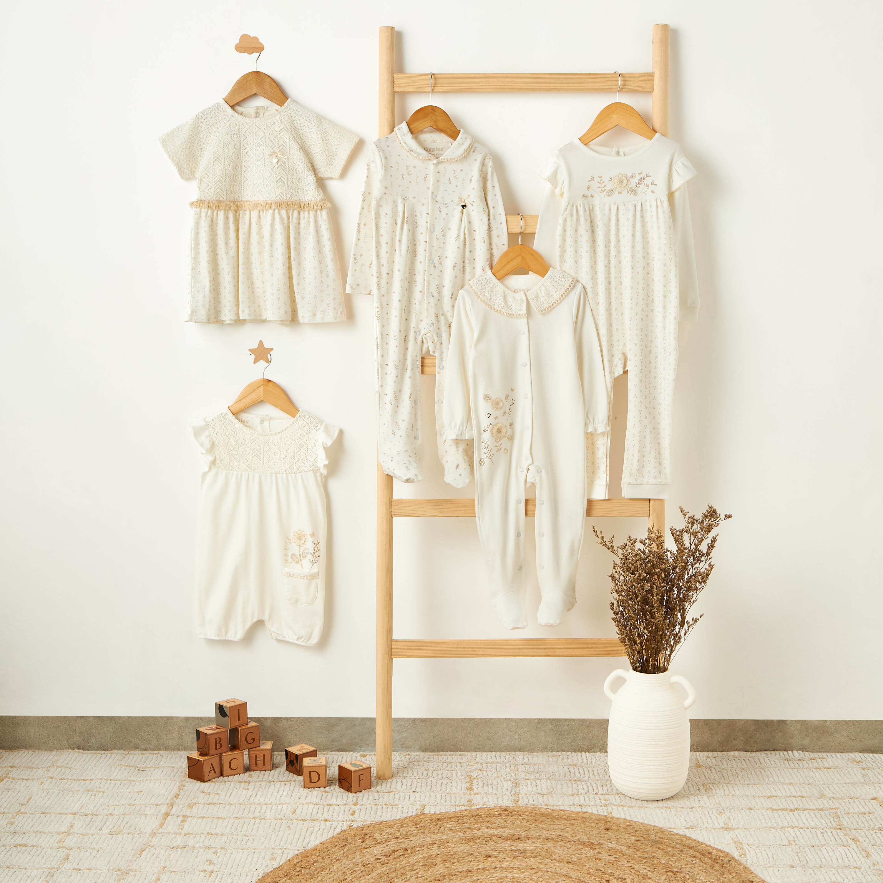 Giggles Short Sleeves A-line Dress with Lace Texture-baby-girls-clothing-dressesandjumpsuits-image-7