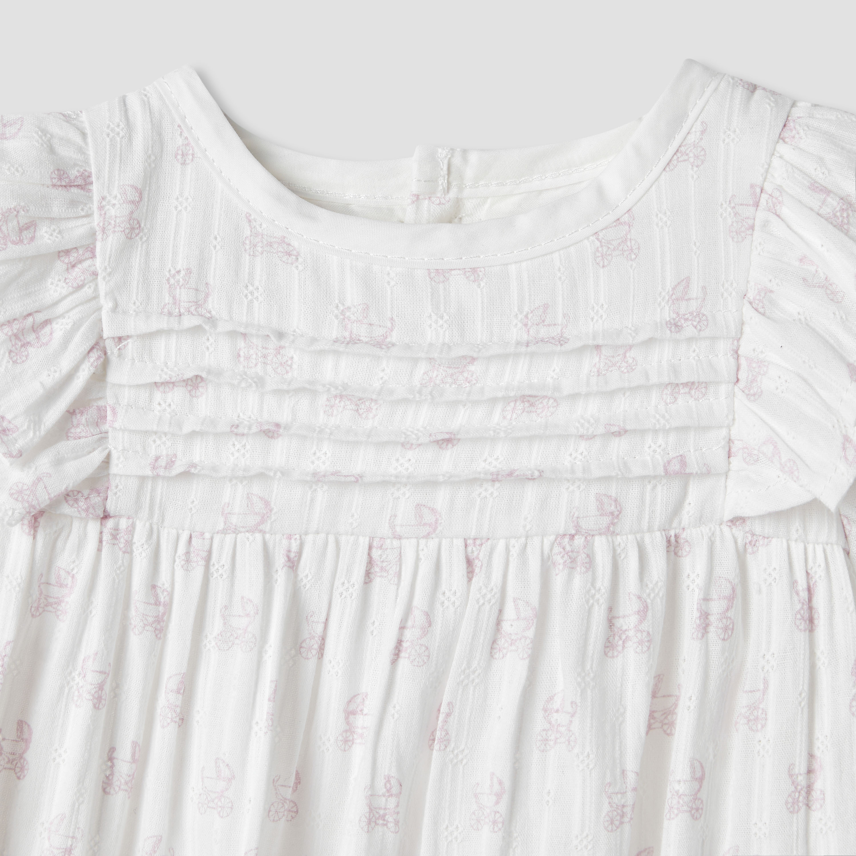 Giggles Printed A-line Dress with Pintuck and Ruffle Detail-baby-girls-clothing-dressesandjumpsuits-image-3