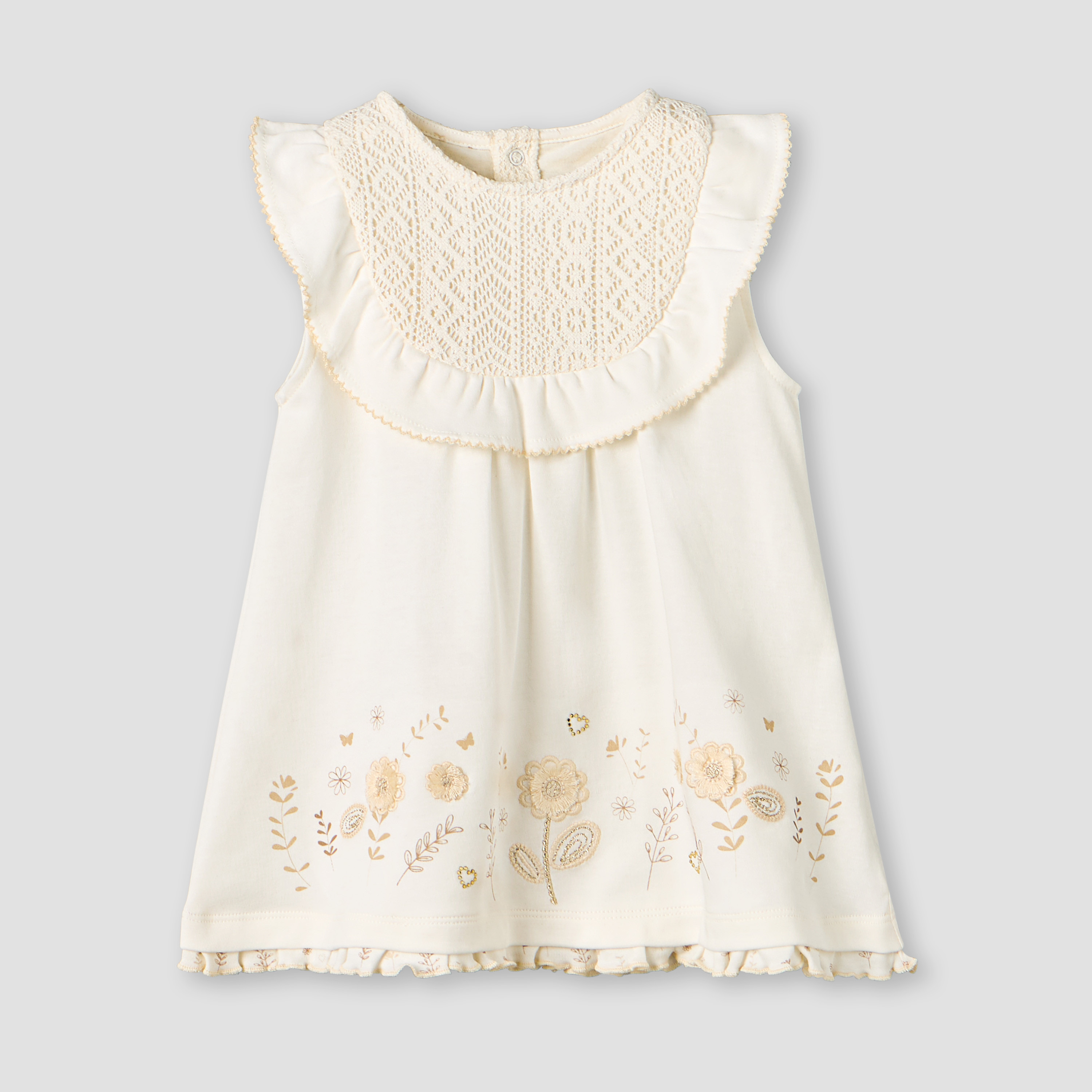 Giggles Round Neck Sleeveless A-line Dress with Embroidered Design-baby-girls-clothing-dressesandjumpsuits-image-1