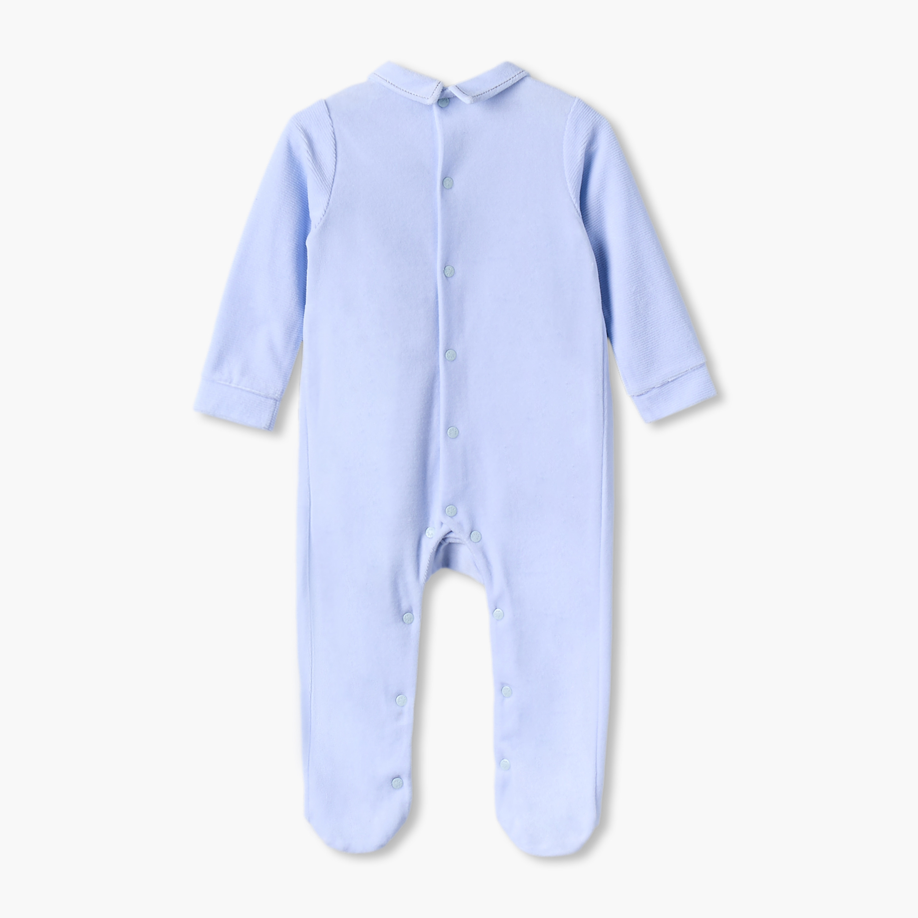 بدلة نوم قطن بياقة وأكمام طويلة وأزرار إغلاق كباسة من جيجلز-baby-boys-clothing-nightwear-sleepsuits-image-2