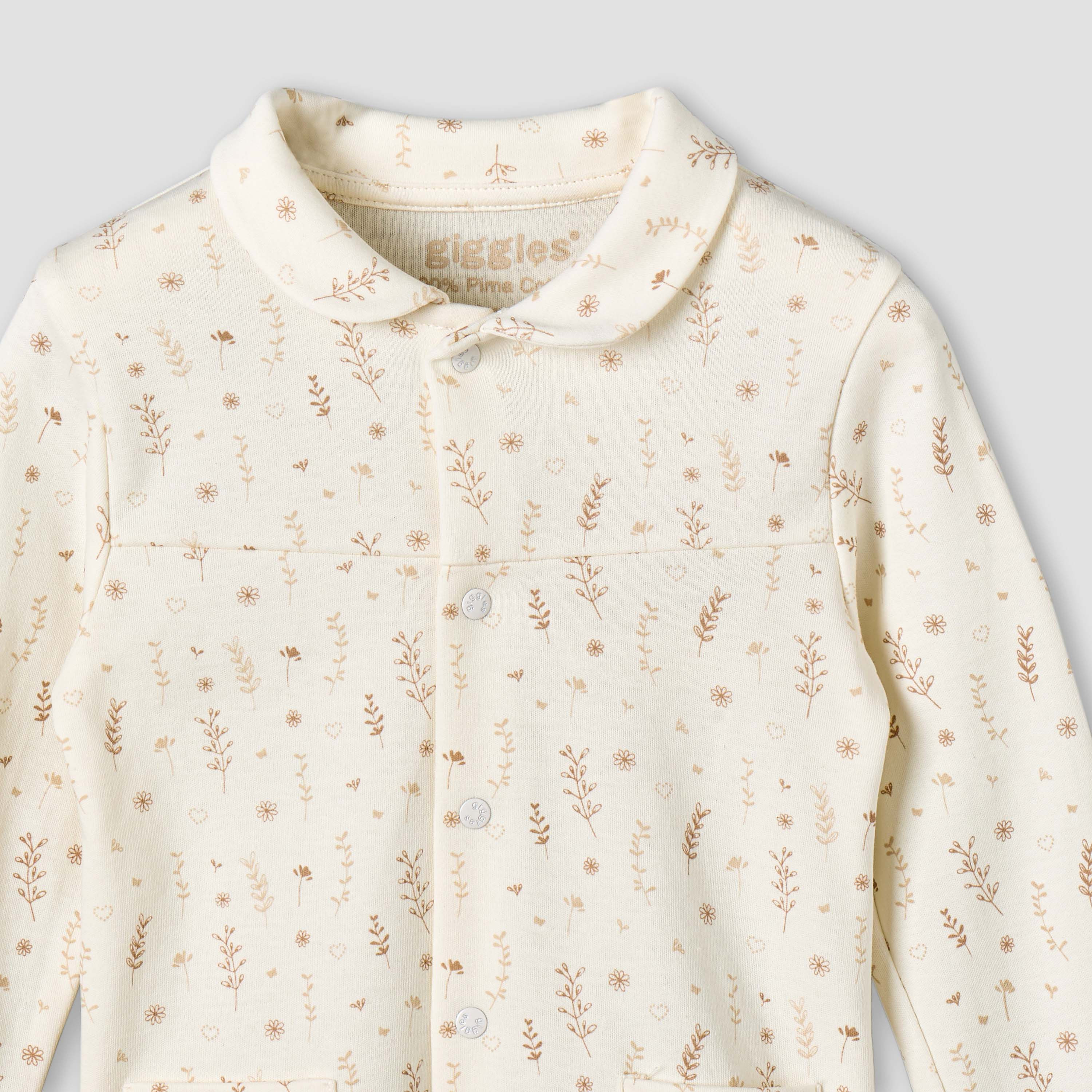Giggles Cotton Collared Neck Long Sleeve Pyjama Set with Botanical Print-baby-girls-clothing-nightwear-pyjamasets-image-4