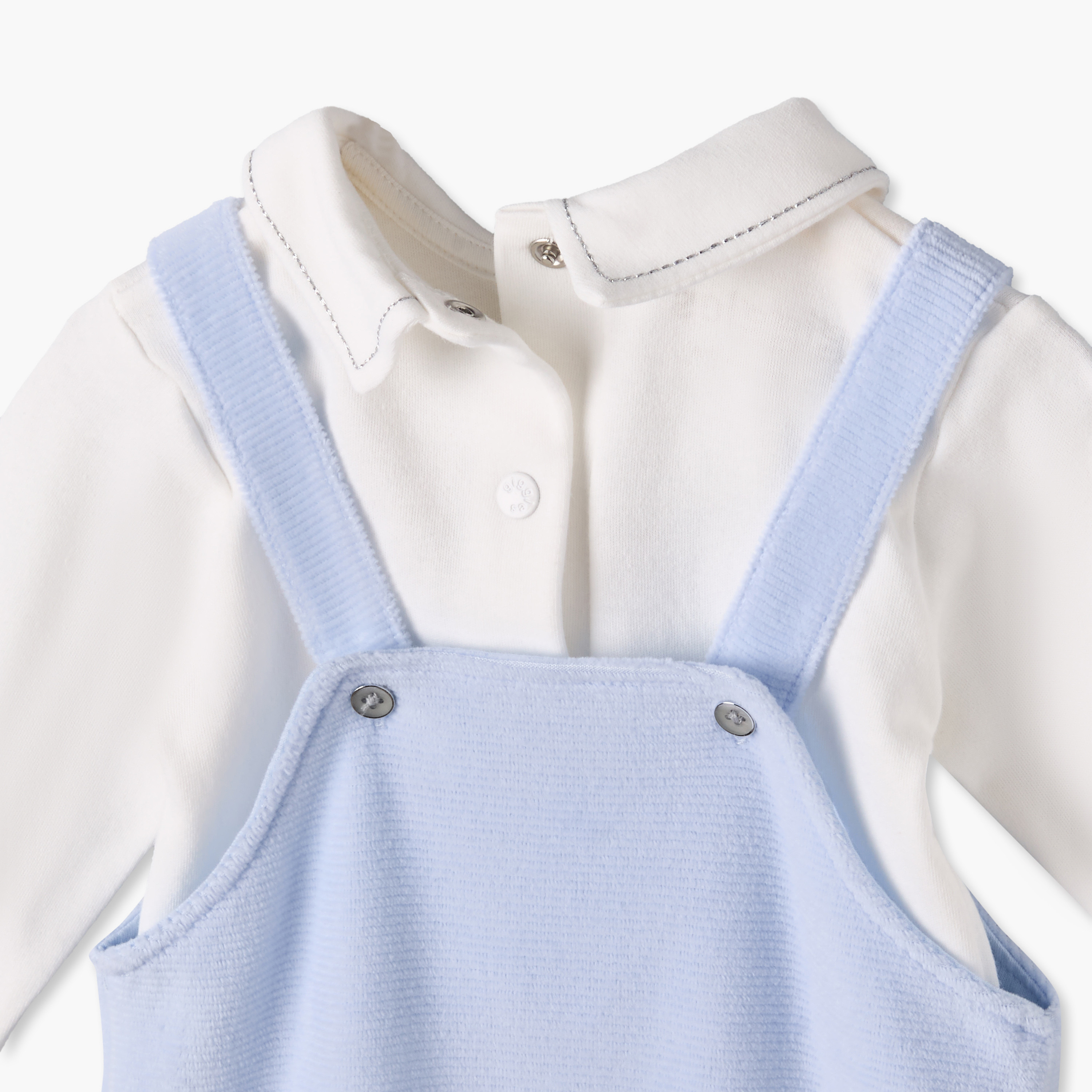 Giggles Collared Long Sleeves T-shirt and Dungaree Set with Embroidery-baby-boys-clothing-winterwear-setsandcoords-image-9