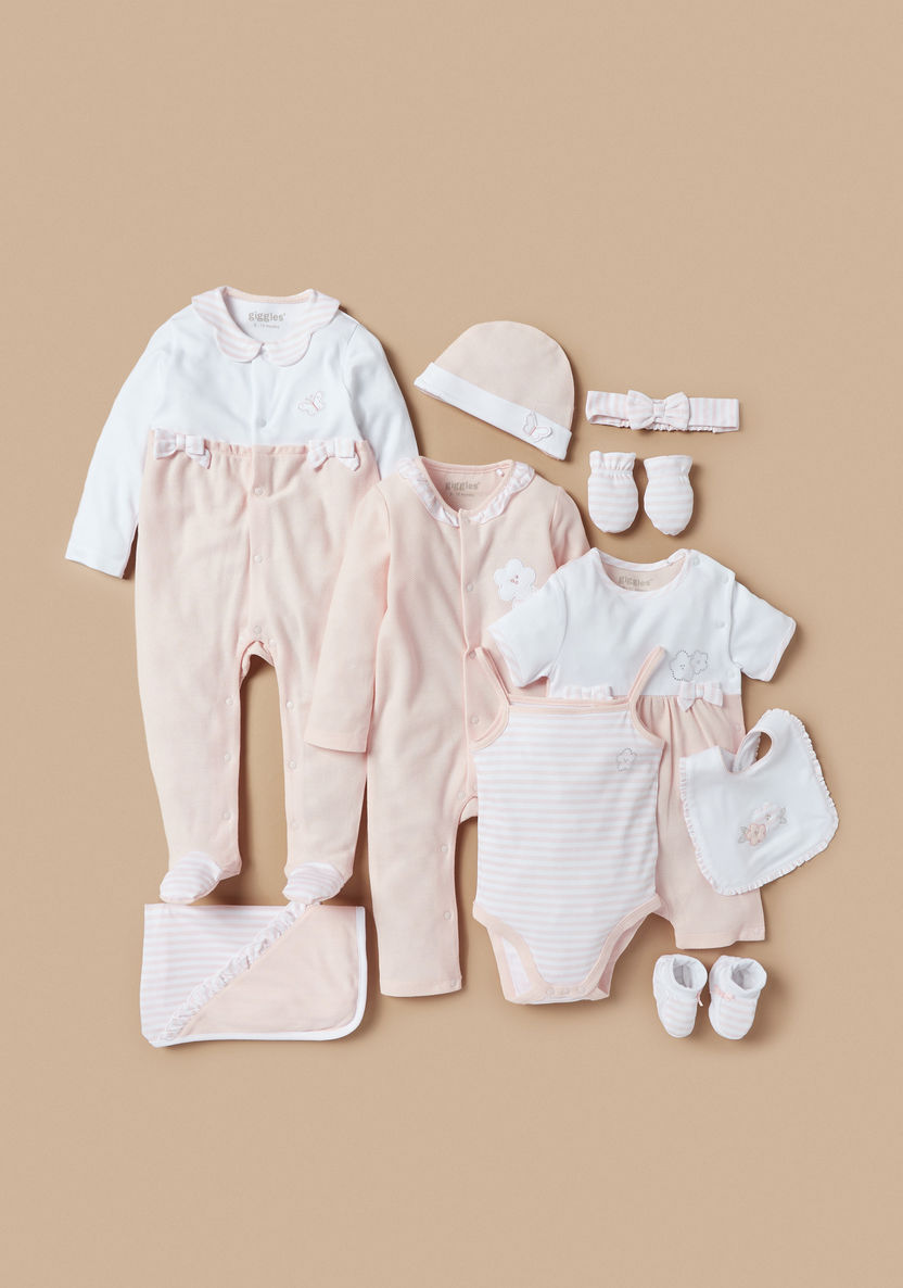 Giggles Bow Accented Romper with Short Sleeves-Rompers%2C Dungarees and Jumpsuits-image-4