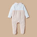 Giggles Textured Sleepsuit with Long Sleeves and Bow Applique Detail-Sleepsuits-thumbnail-3