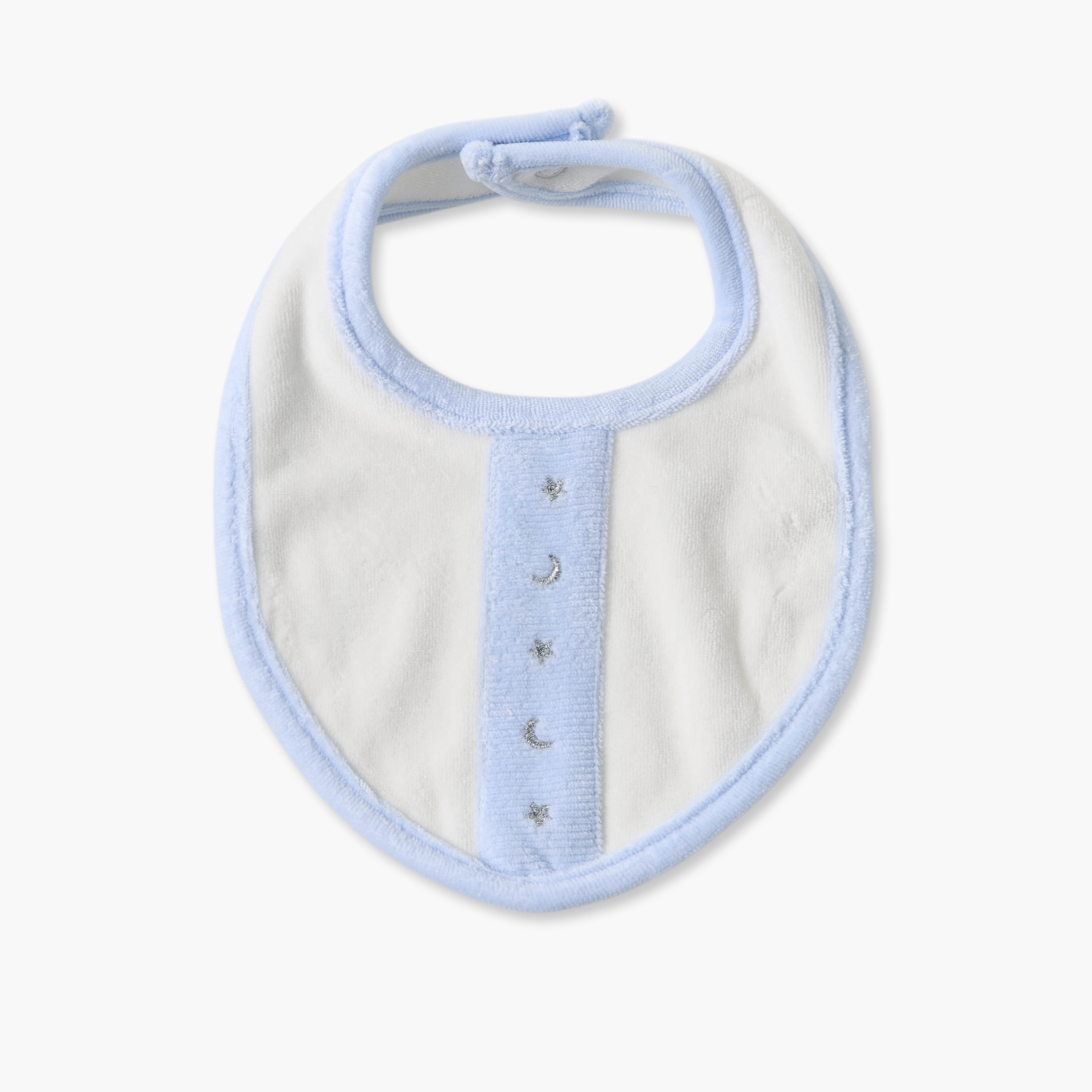 Giggles Baby Bib with Celestial Embroidery-baby-feeding-bibs-image-1