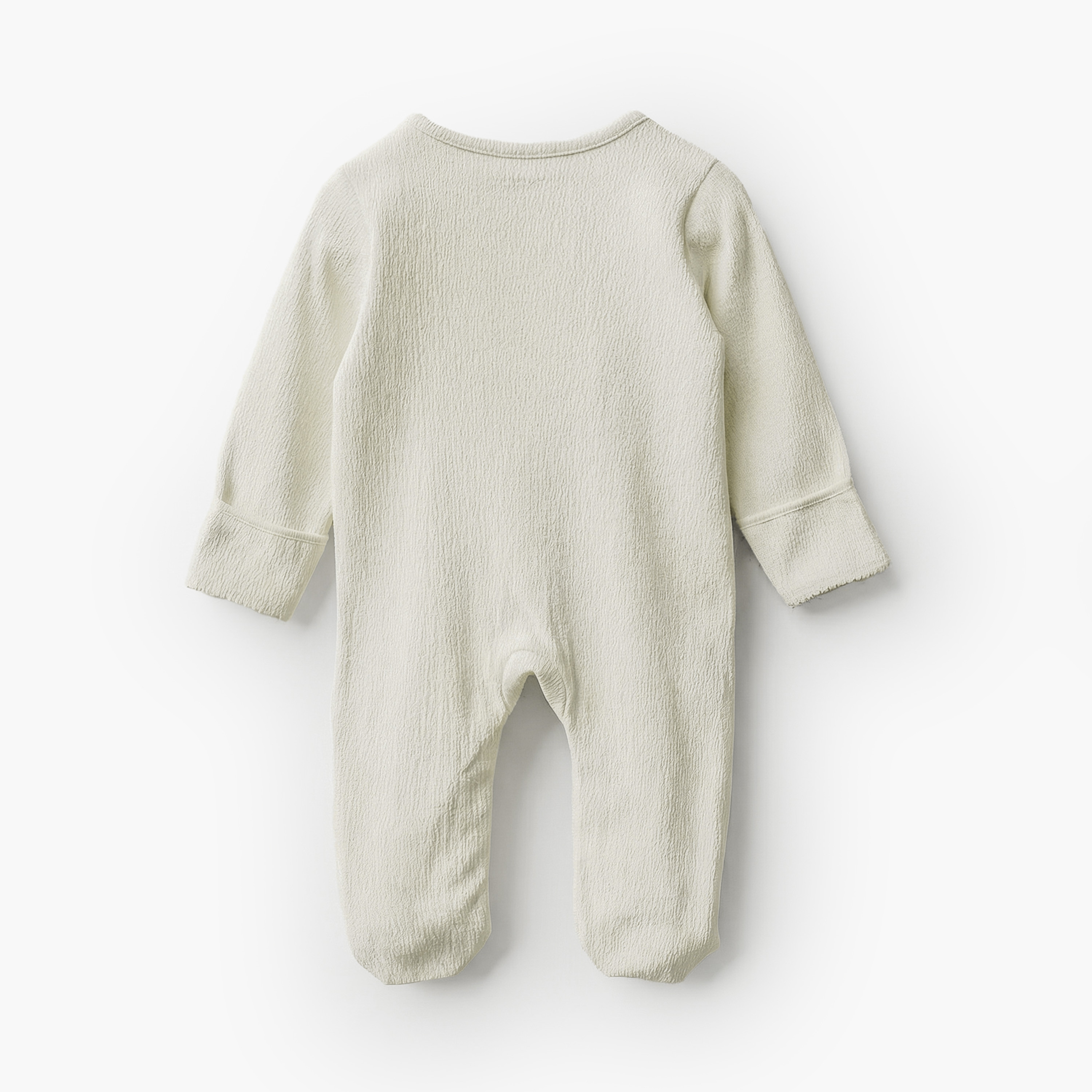 Juniors Crew Neck Long Sleeves Sleepsuit with Applique Bunny Design-baby-girls-clothing-nightwear-sleepsuits-image-2