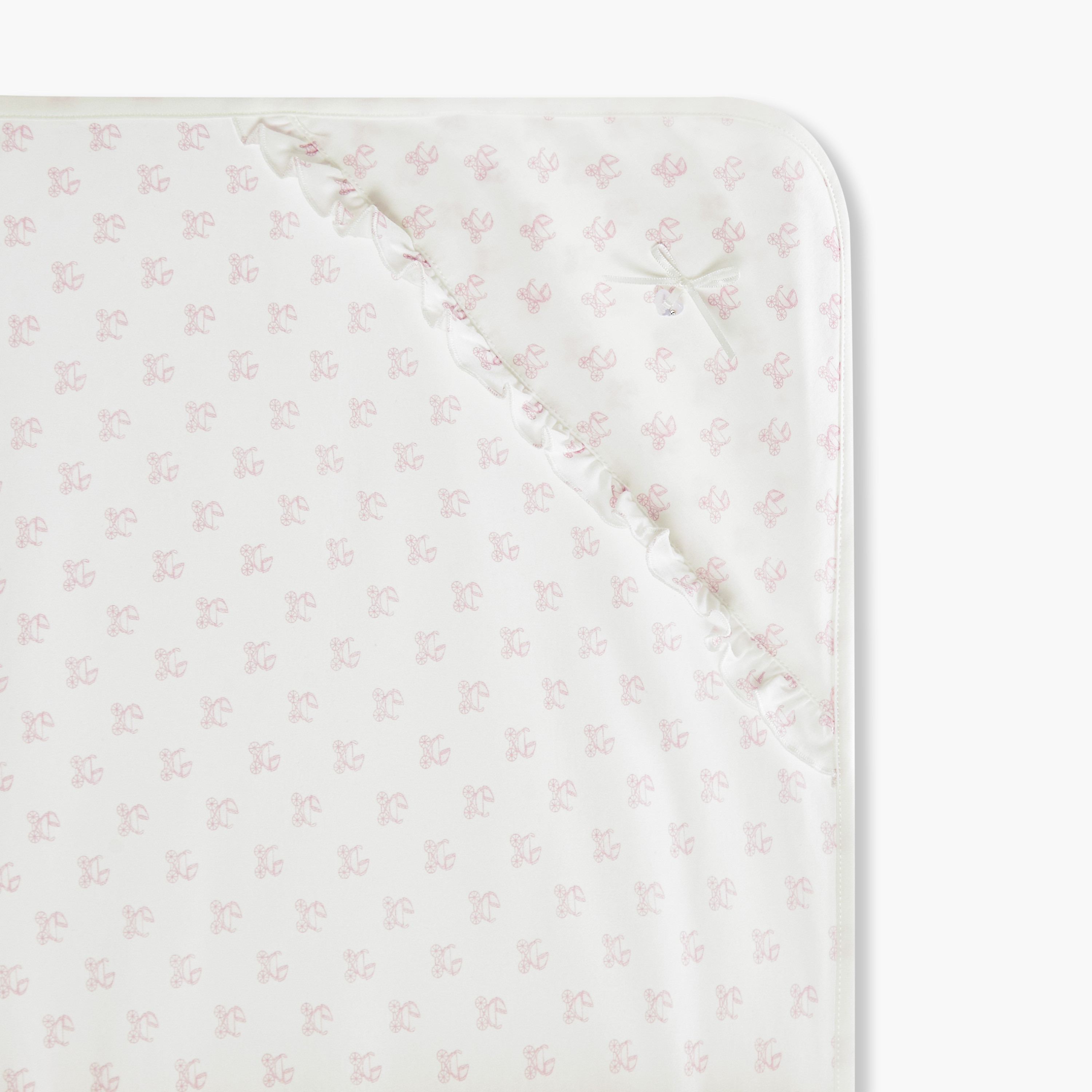 Giggles Printed Receiving Blanket with Bow and Ruffle Detail-baby-nursery-blanketsandswaddles-receivingblankets-image-5