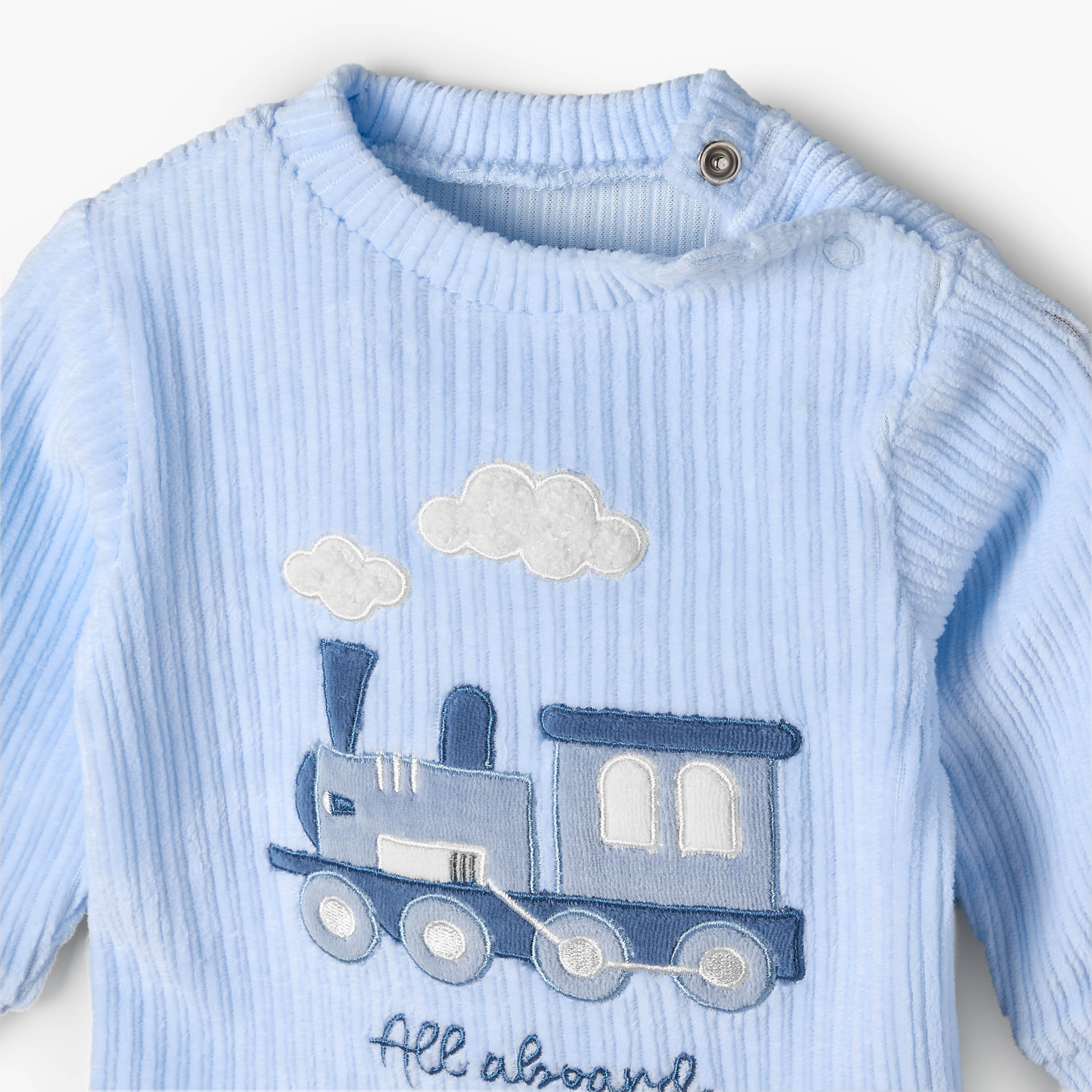Juniors Crew Neck Long Sleeves Pyjama Set with Rail Engine Applique-baby-boys-clothing-nightwear-pyjamasets-image-6