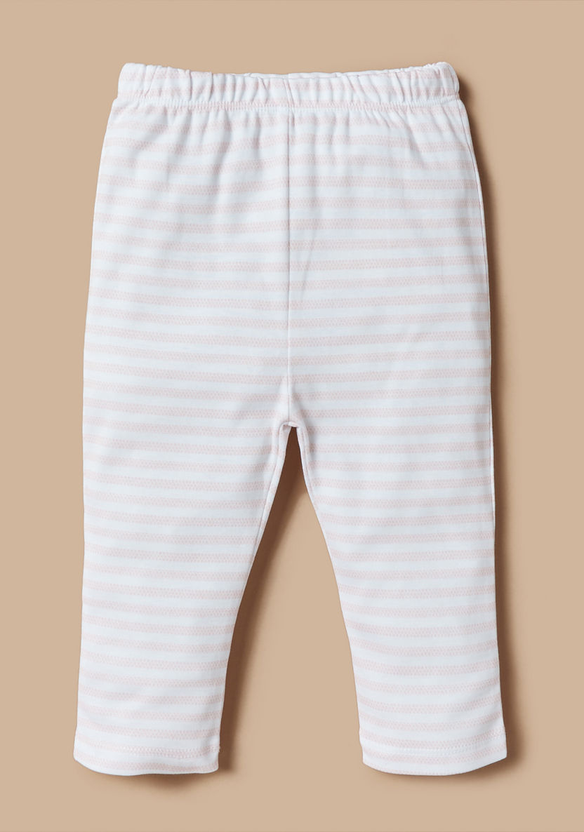 Giggles Floral Applique Shirt and Pyjama Set-Pyjama Sets-image-2