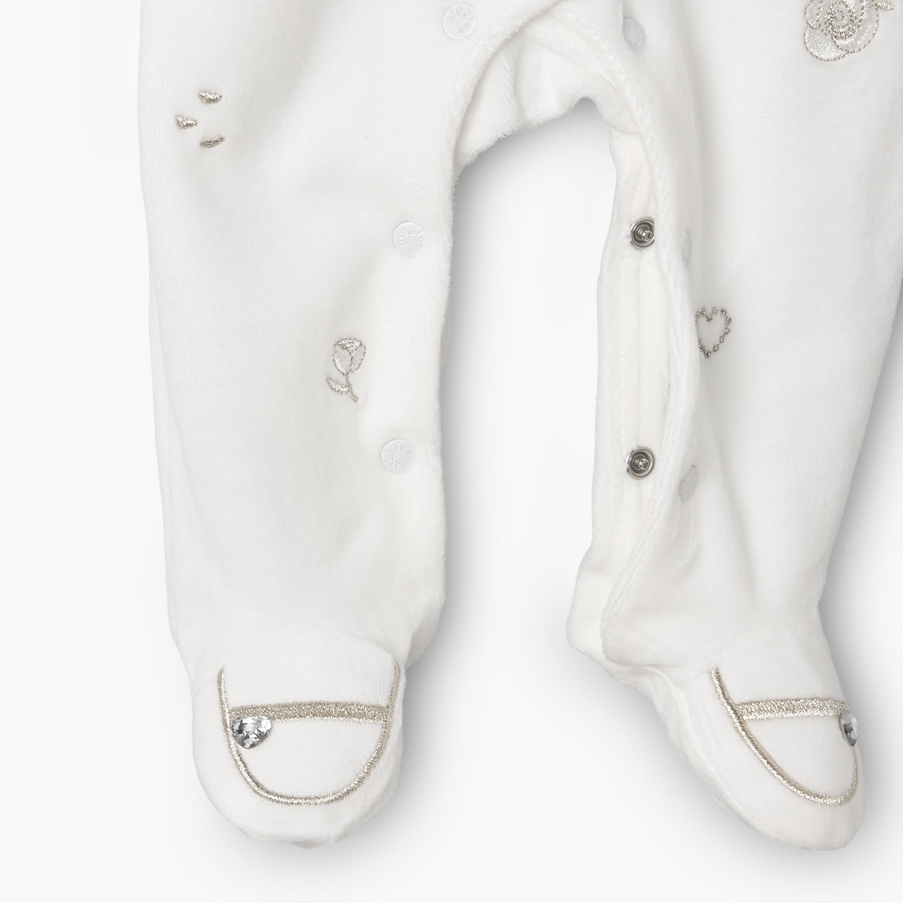 Giggles Cotton Collared Long Sleeves Sleepsuit with Swan Embroidery-baby-girls-clothing-nightwear-sleepsuits-image-5