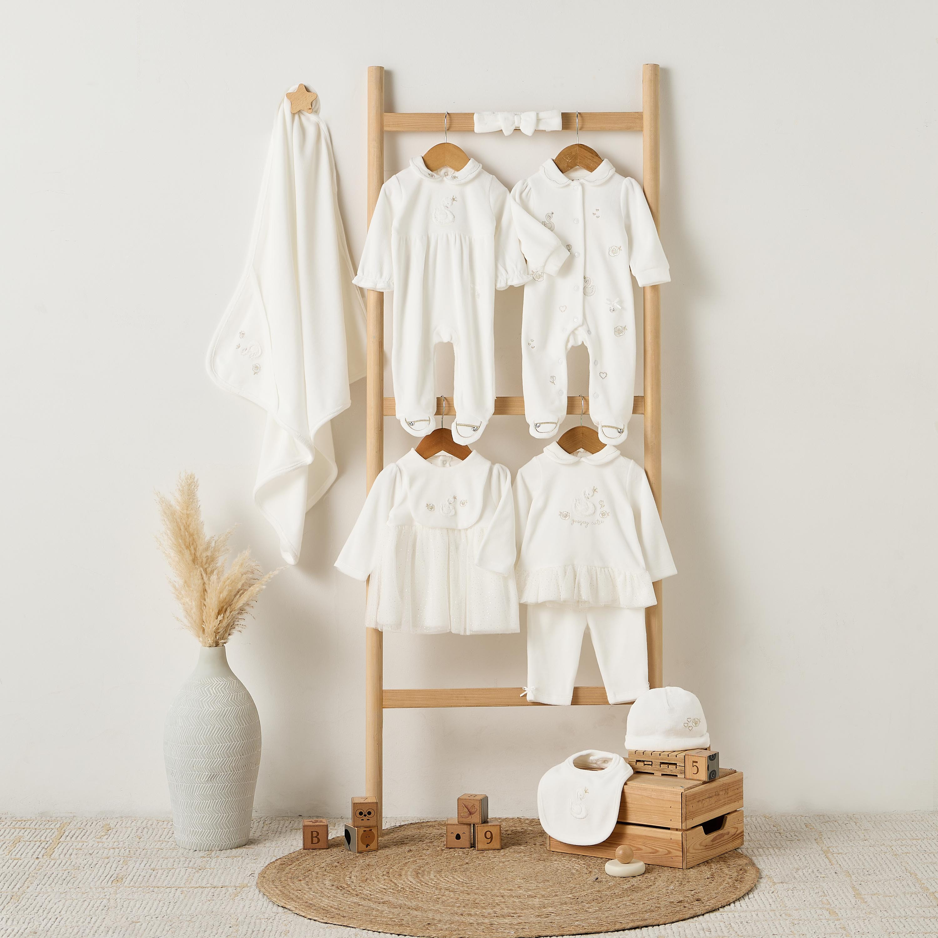 Giggles Cotton Collared Long Sleeves Sleepsuit with Swan Embroidery-baby-girls-clothing-nightwear-sleepsuits-image-6