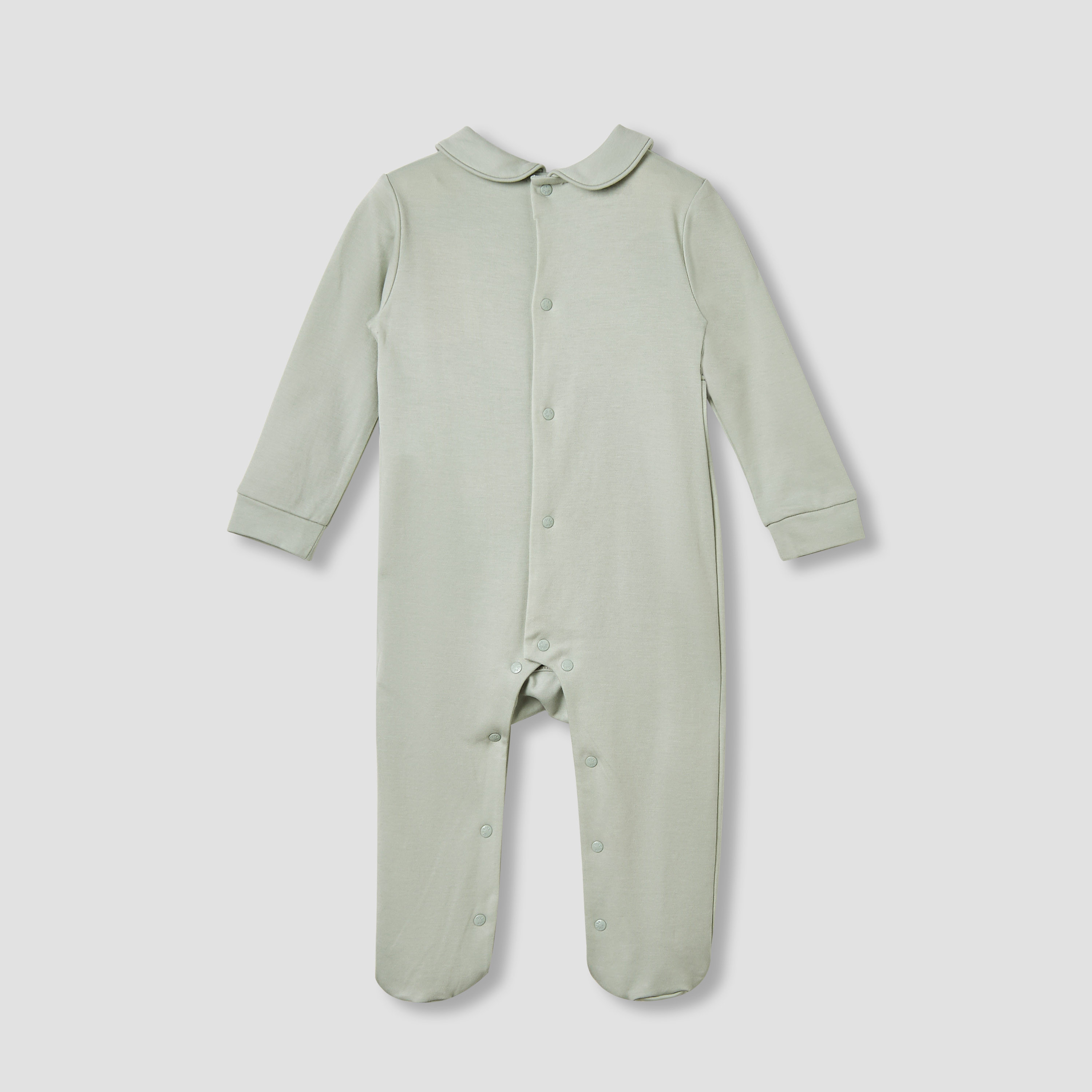 Giggles Pintuck Closed Feet Sleepsuit with Long Sleeves-baby-boys-clothing-nightwear-sleepsuits-image-2