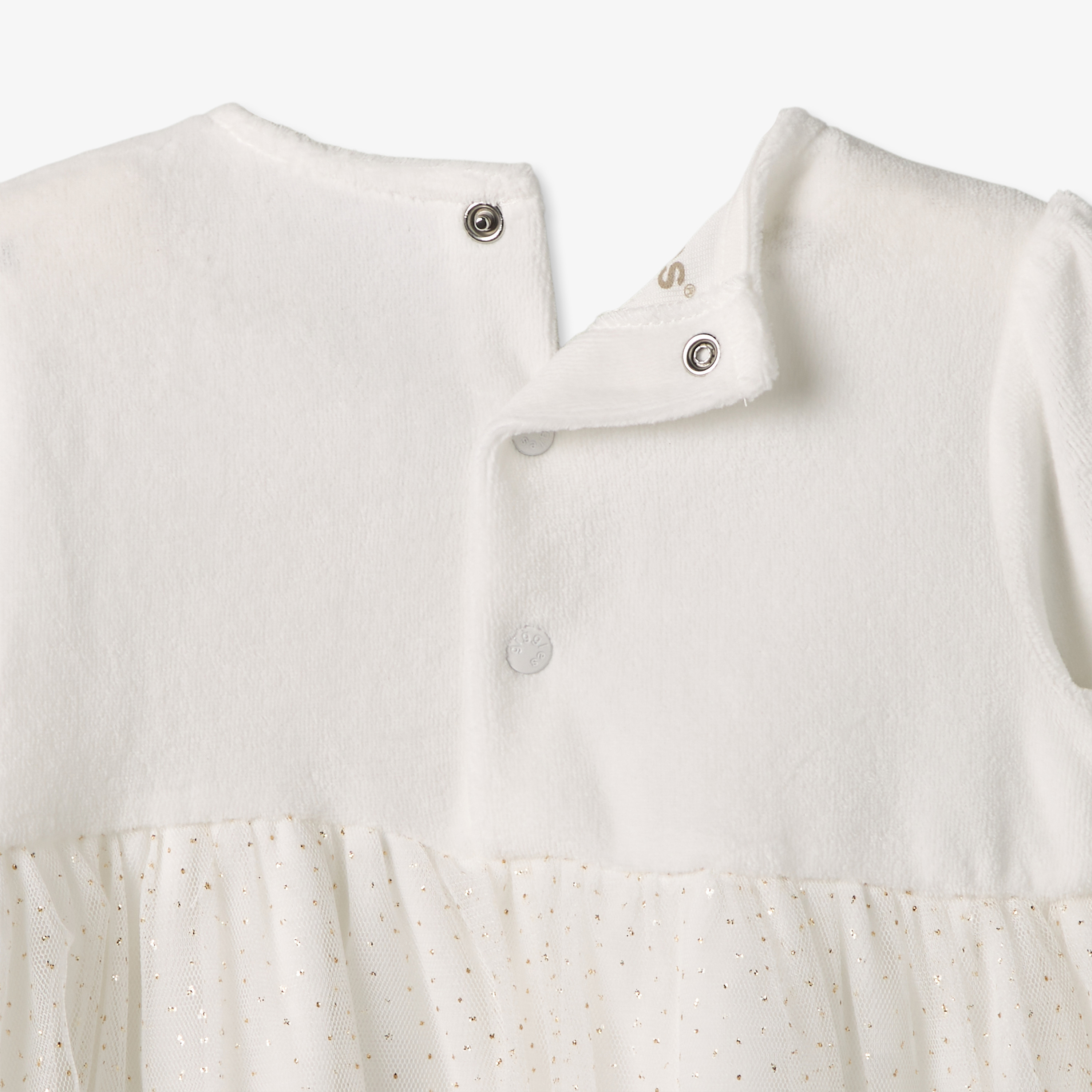 فستان بطول الركبة بأكمام طويلة وياقة مستديرة وتطريز بجعة من جيجلز-baby-girls-clothing-winterwear-dresses-image-4