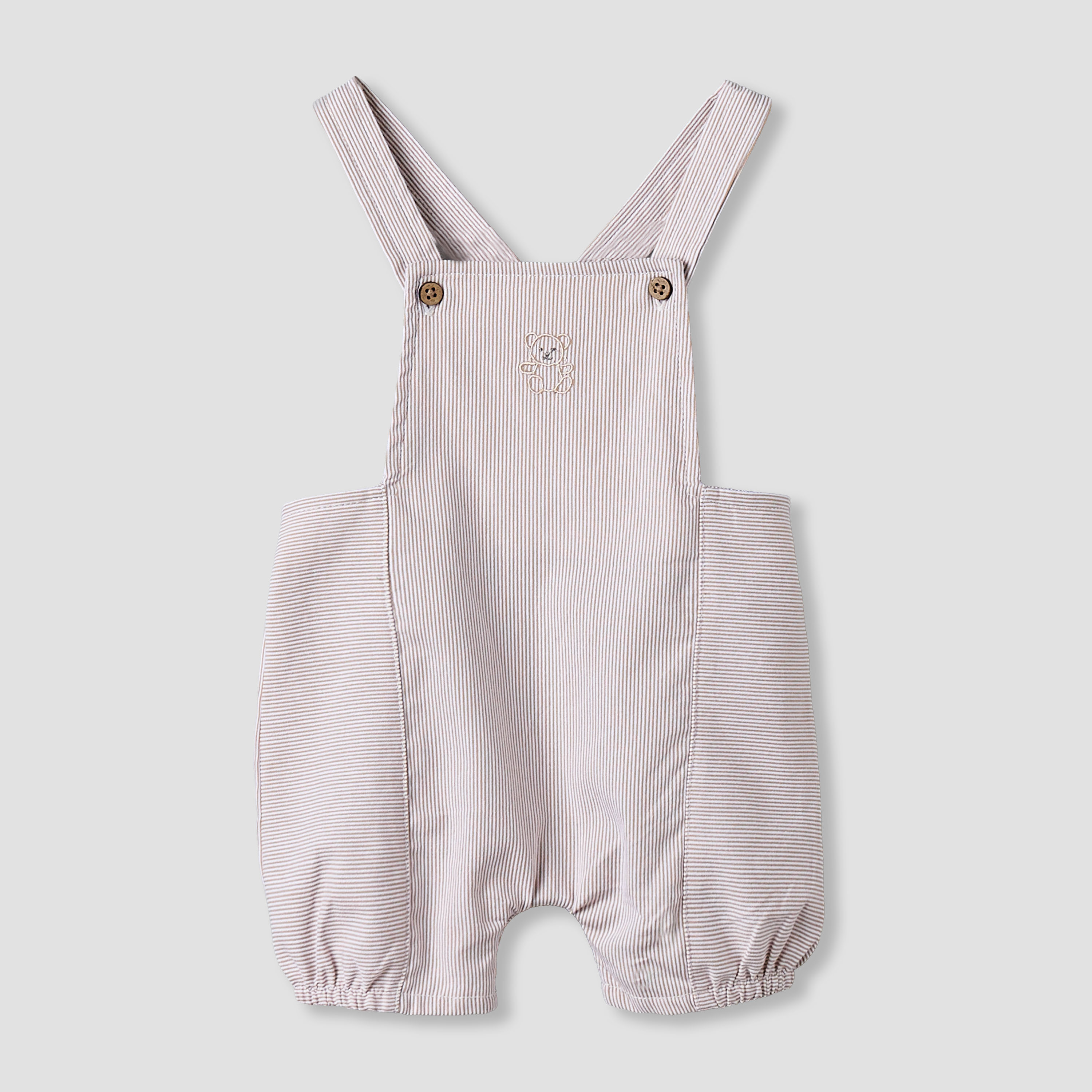 Giggles Round Neck Short Sleeve T-shirt and Dungaree Set with Snap Button Closure-baby-boys-clothing-setsandcoords-image-2