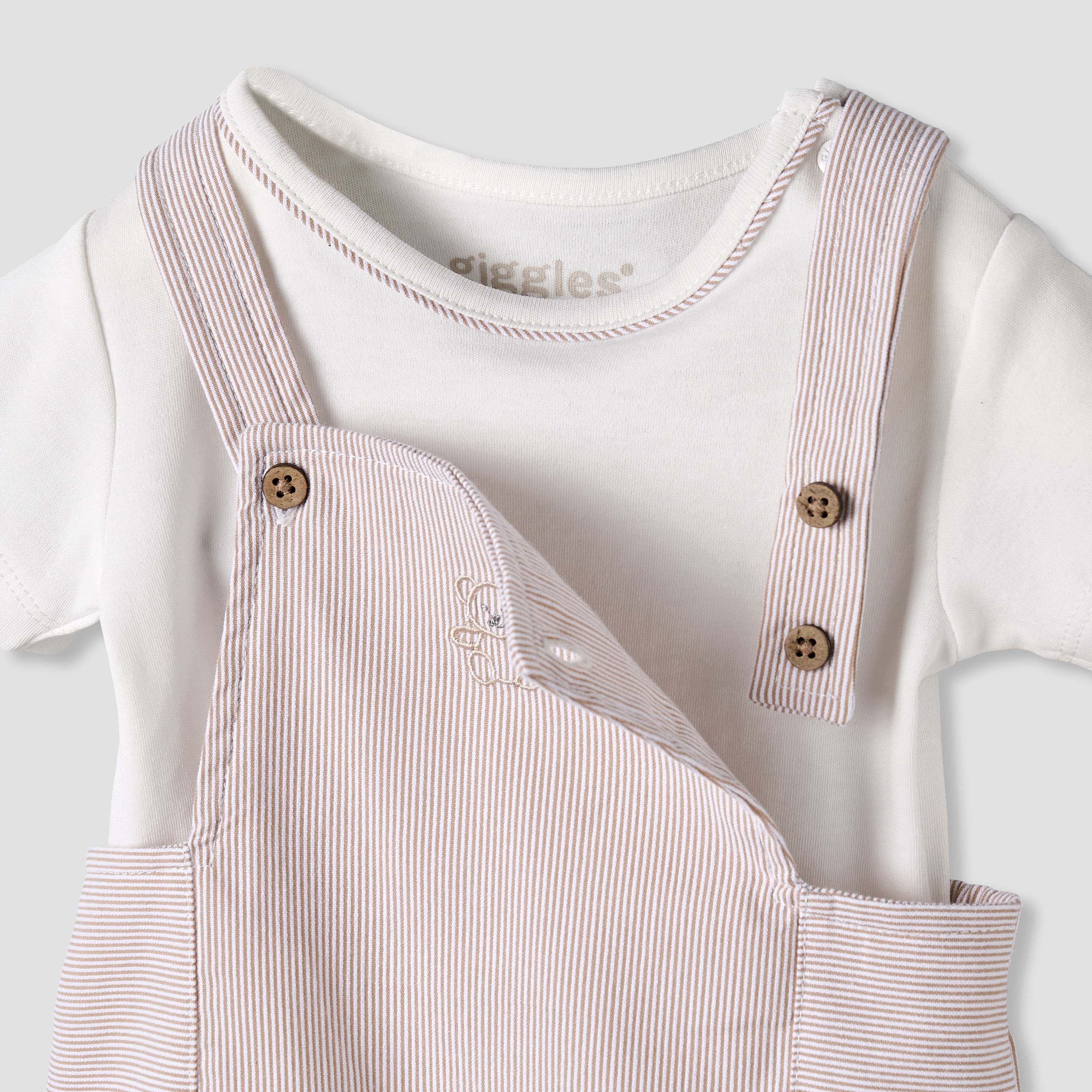 Giggles Round Neck Short Sleeve T-shirt and Dungaree Set with Snap Button Closure-baby-boys-clothing-setsandcoords-image-4