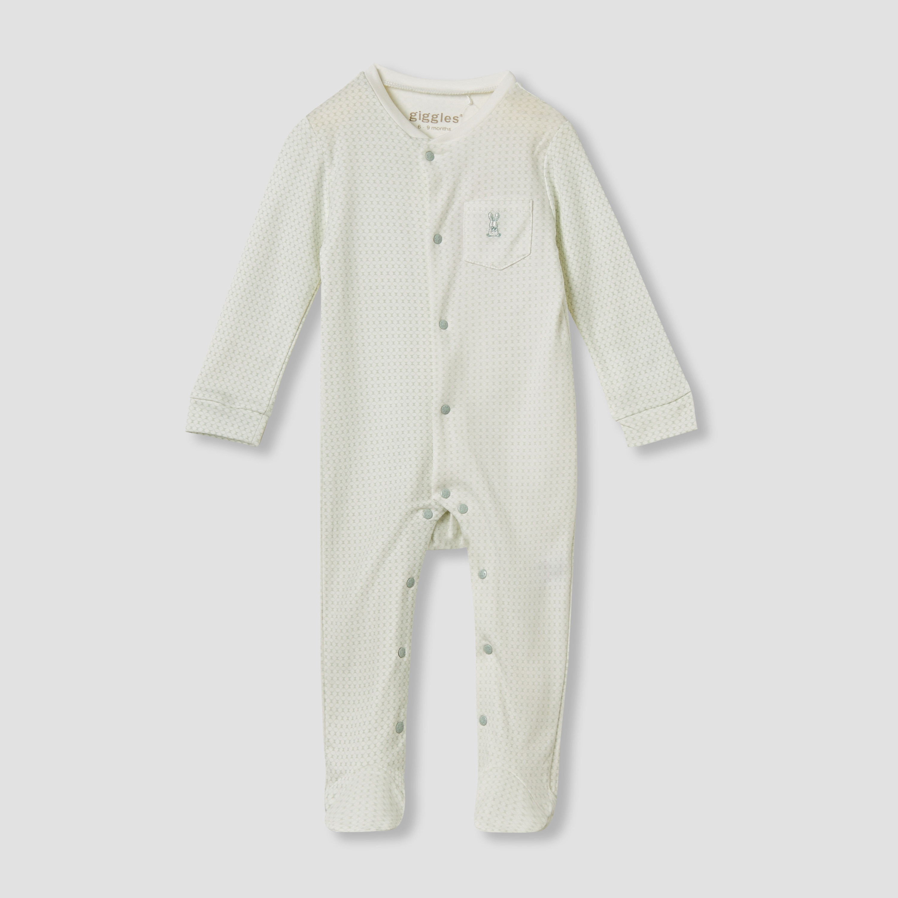 Giggles Printed Closed Feet Sleepsuit with Long Sleeves-baby-boys-clothing-nightwear-sleepsuits-image-1