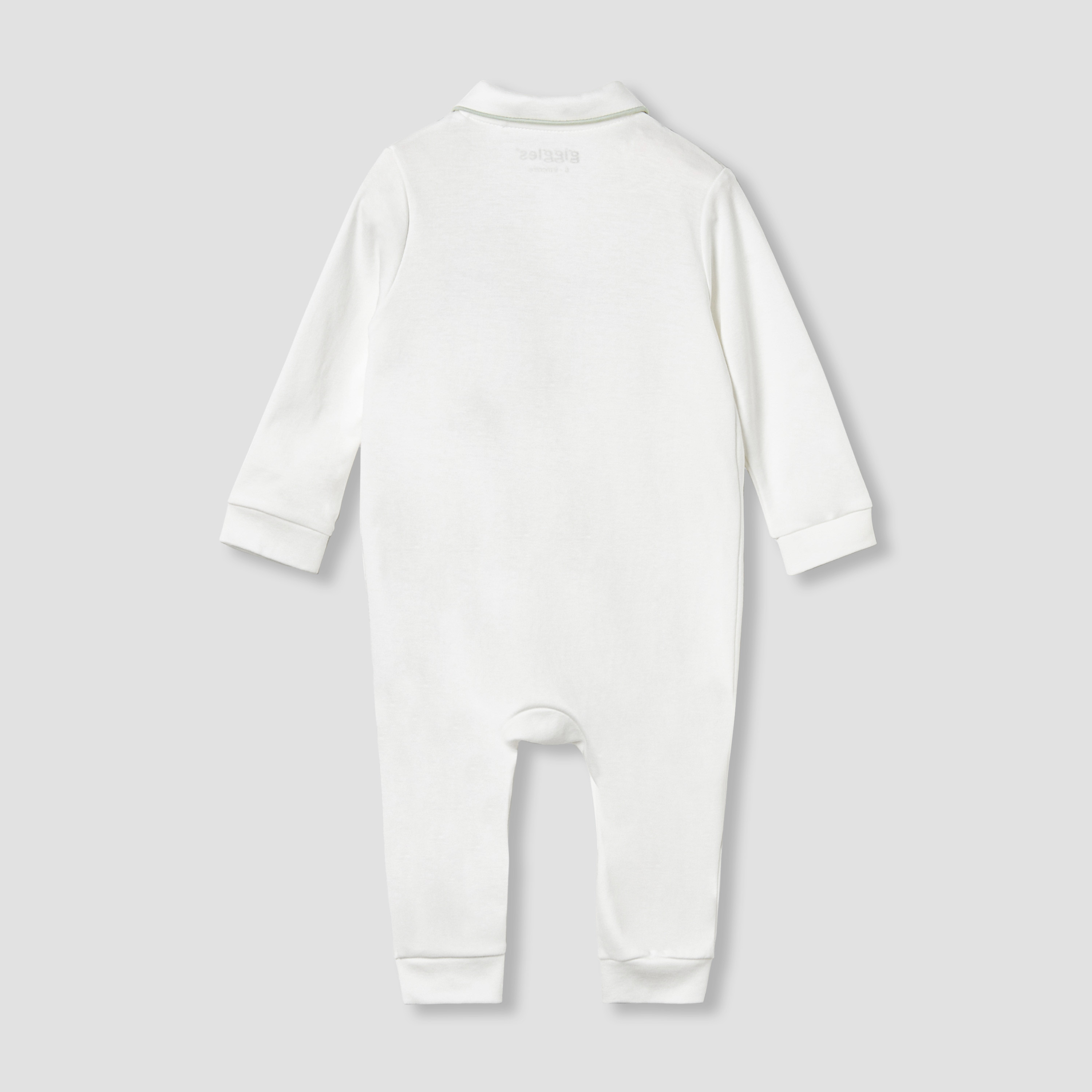 Giggles Pintuck Detail Collared Sleepsuit with Long Sleeves-baby-boys-clothing-nightwear-sleepsuits-image-2