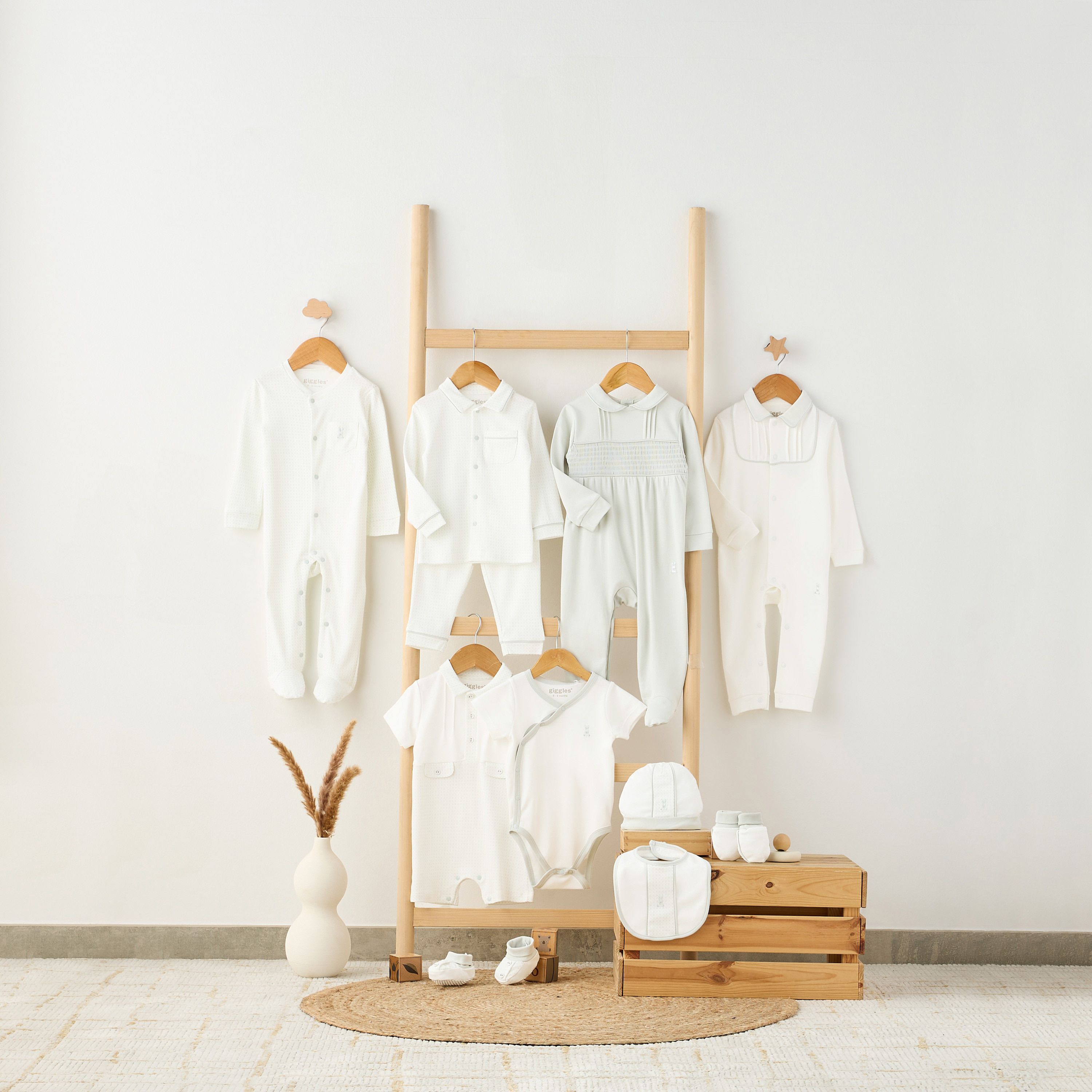 Giggles Pintuck Detail Collared Sleepsuit with Long Sleeves-baby-boys-clothing-nightwear-sleepsuits-image-5