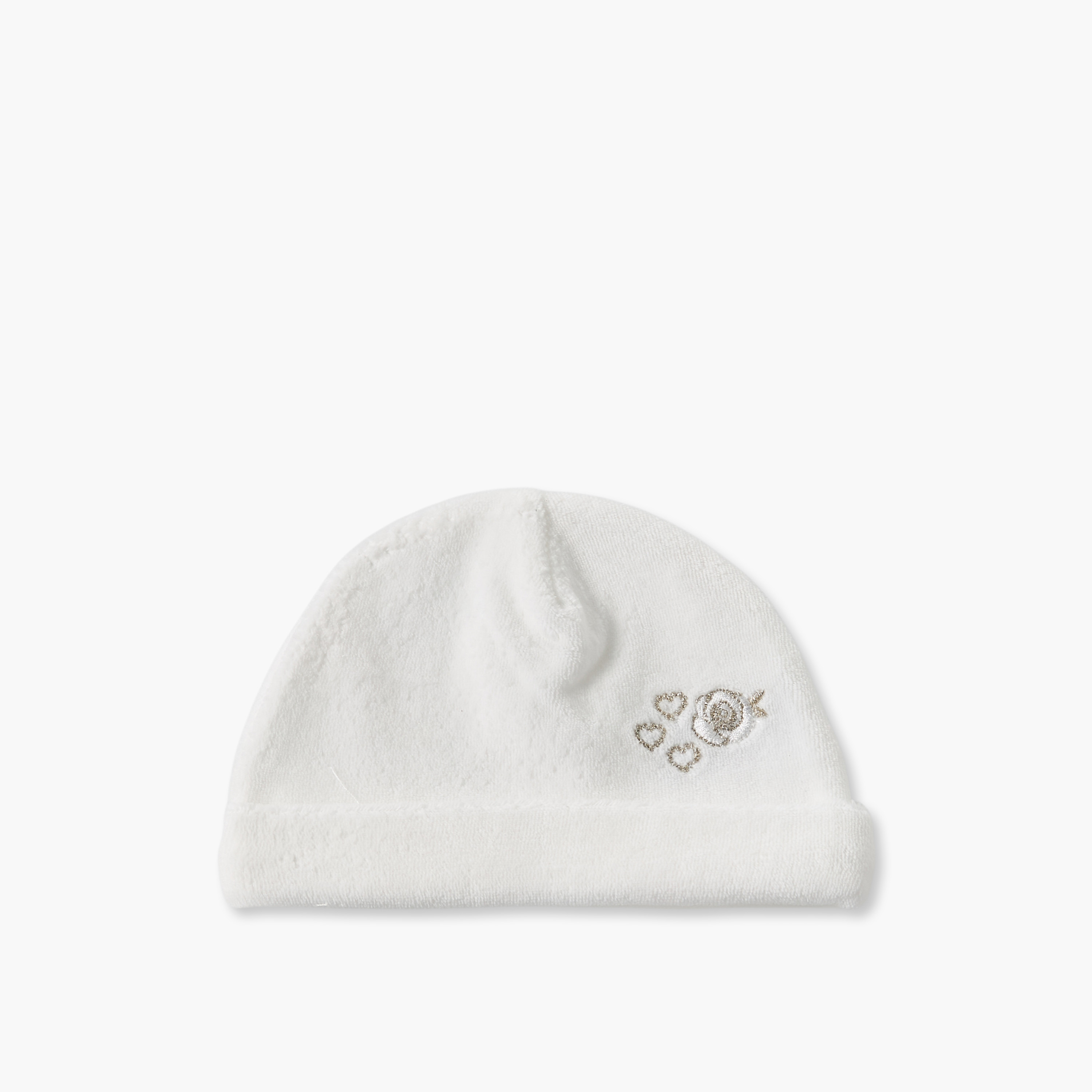 Giggles Cap with Floral Embroidery-baby-girls-accessories-caps-image-1