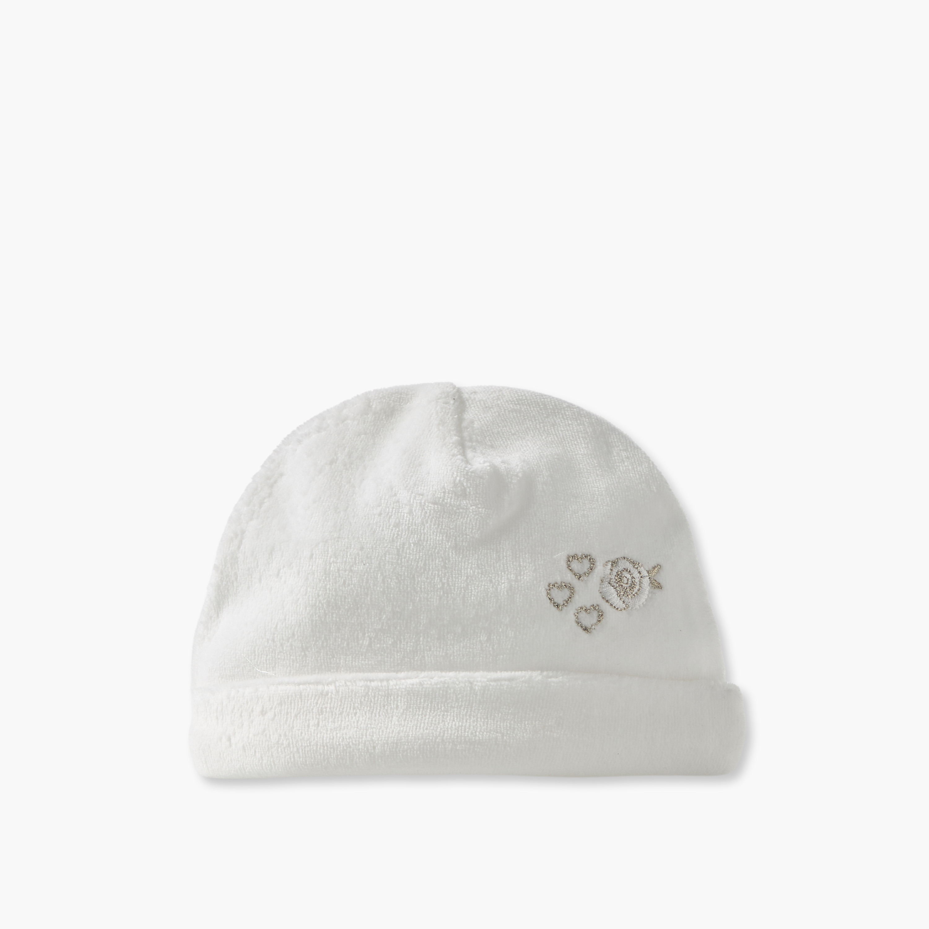 Giggles Cap with Floral Embroidery-baby-girls-accessories-caps-image-2