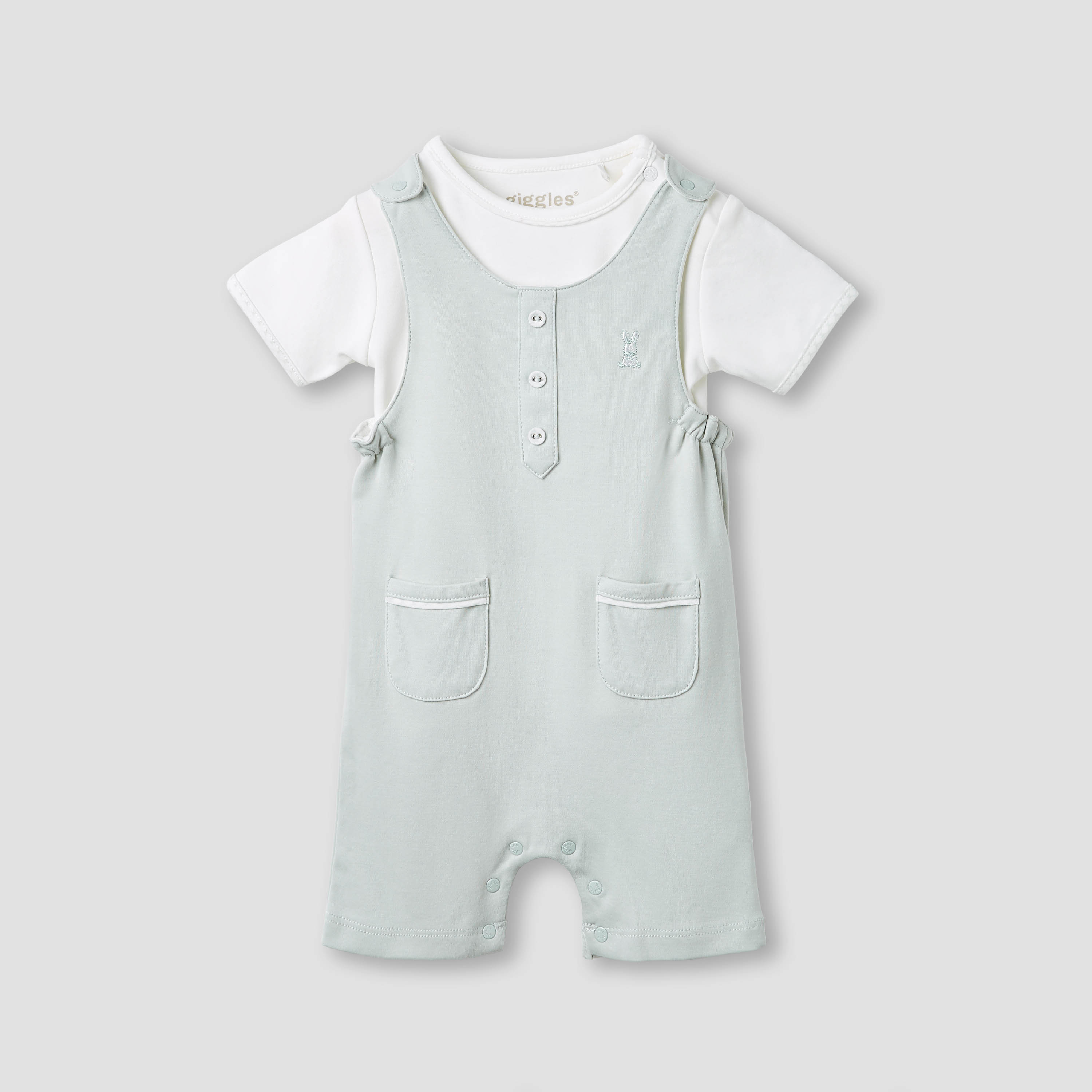 Giggles Solid T-shirt and Dungaree Set-baby-boys-clothing-setsandcoords-image-1