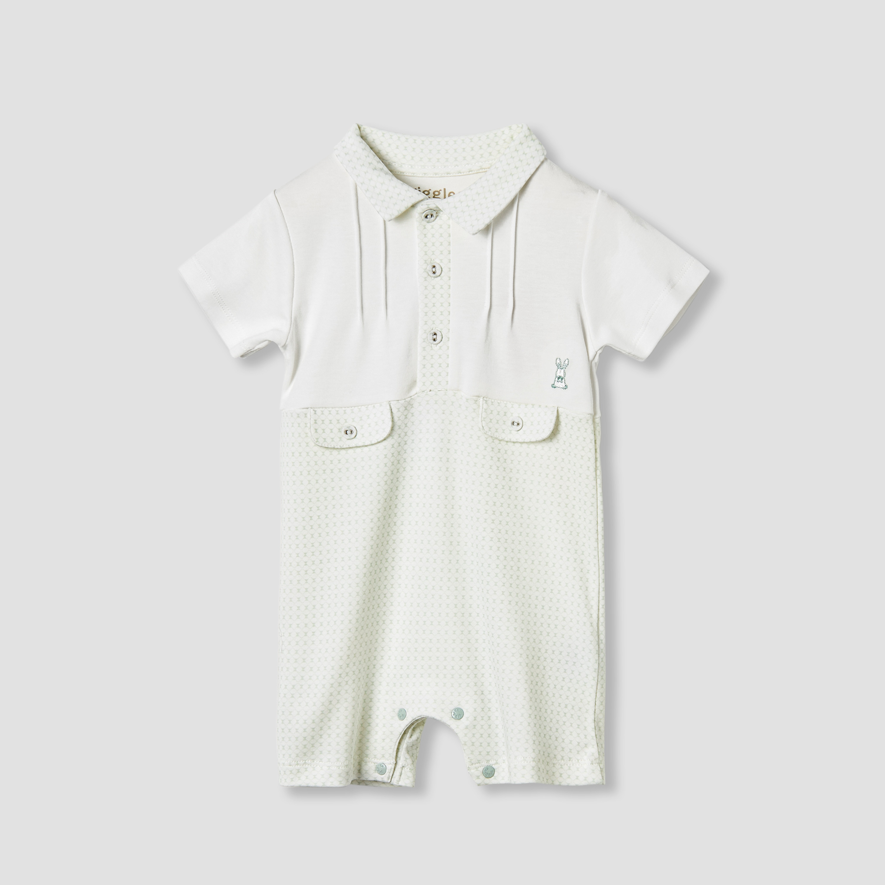 Giggles Printed Romper with Short Sleeves-baby-boys-clothing-rompers-image-1