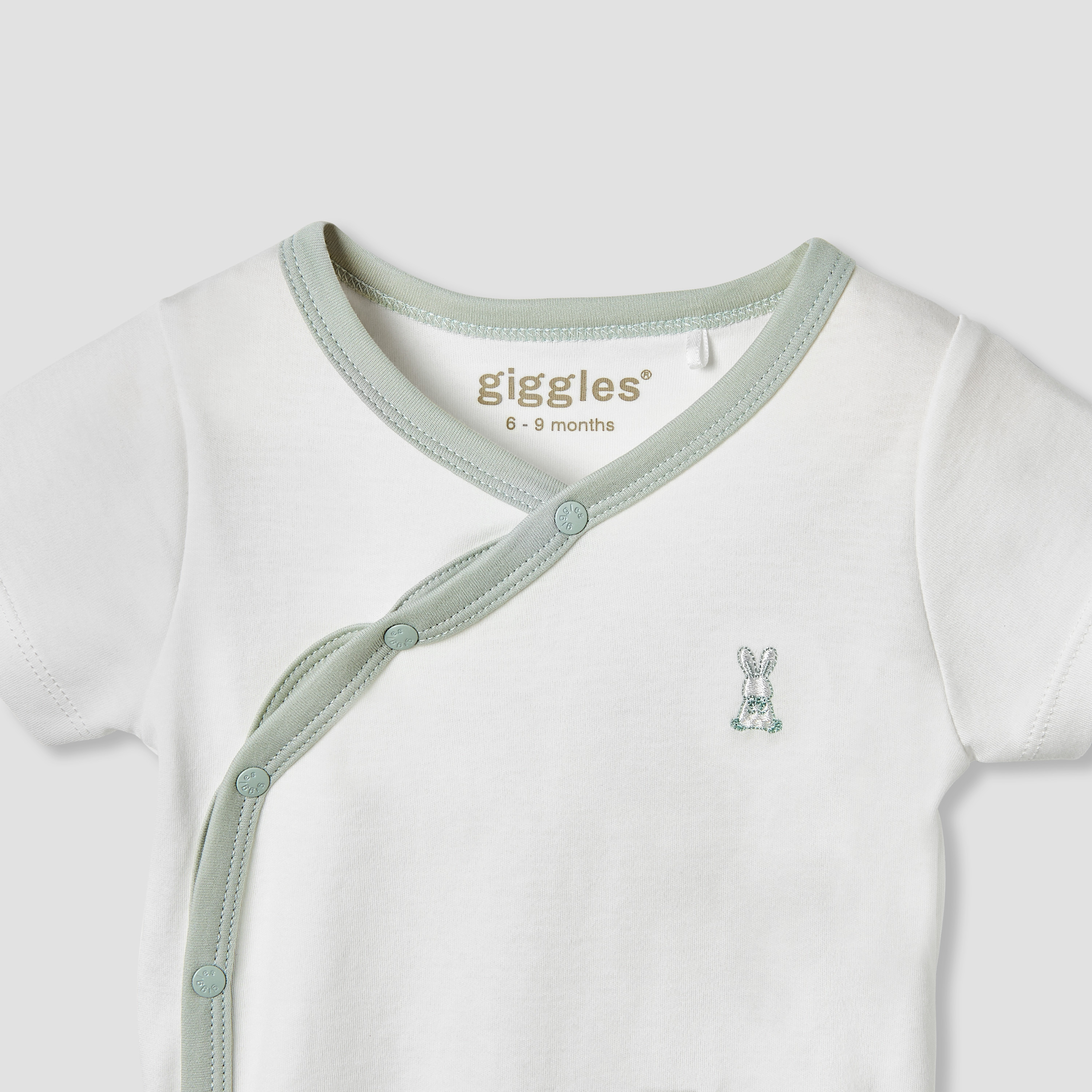 Giggles Bunny Embroidered Bodysuit with Short Sleeves-baby-boys-clothing-bodysuits-image-3