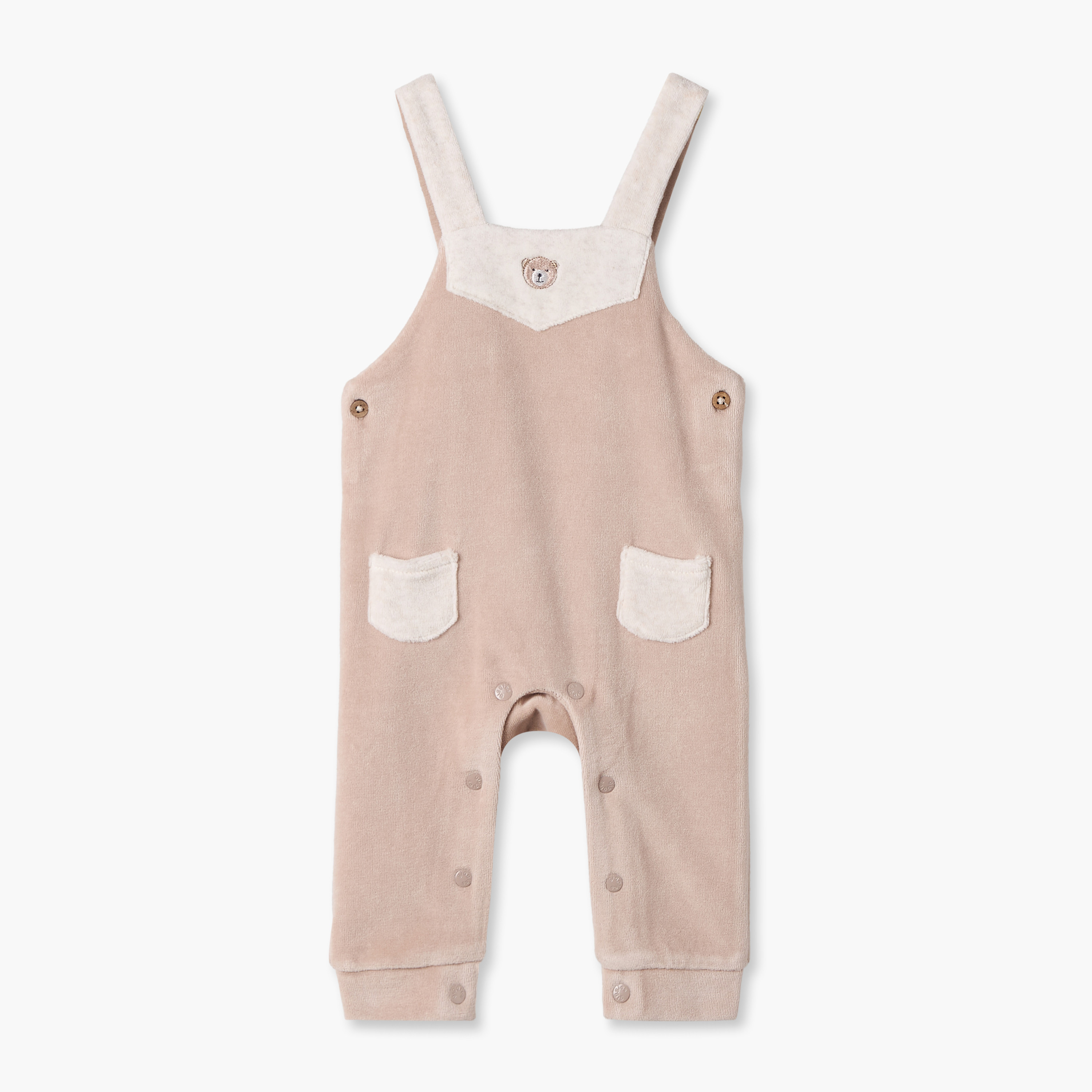 طقم تيشيرت بياقة وأكمام طويلة ودنغري بتطريز دب من جيجلز-baby-boys-clothing-winterwear-setsandcoords-image-4