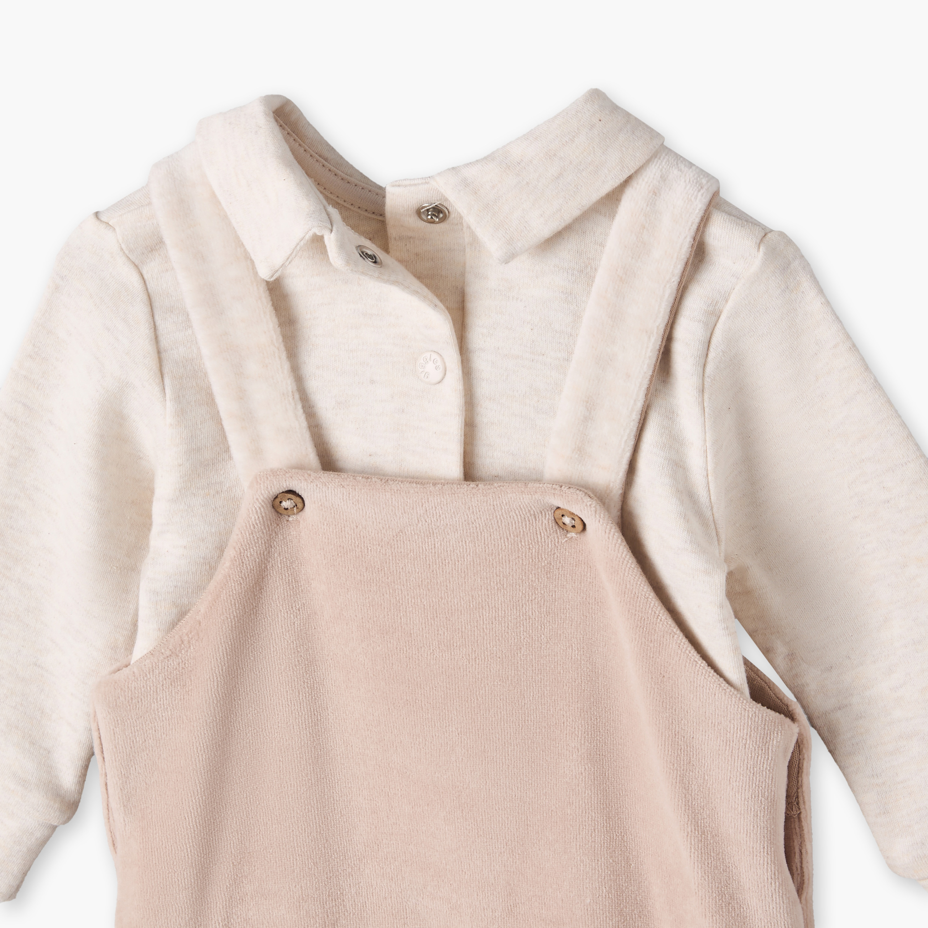 طقم تيشيرت بياقة وأكمام طويلة ودنغري بتطريز دب من جيجلز-baby-boys-clothing-winterwear-setsandcoords-image-8