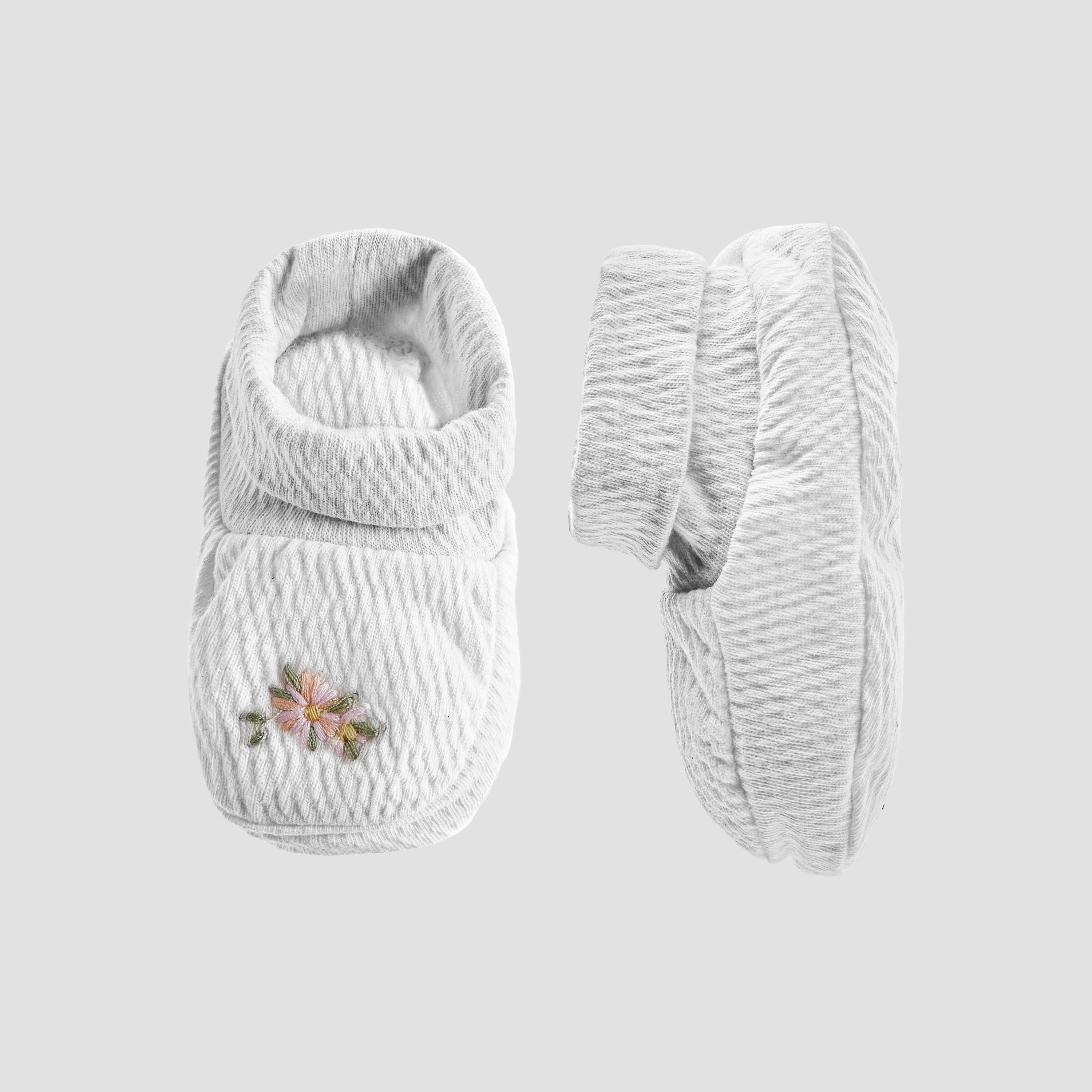 Pack of 2 Giggles Booties with Elasticated Cuff, Assorted Design-baby-girls-shoes-booties-image-2