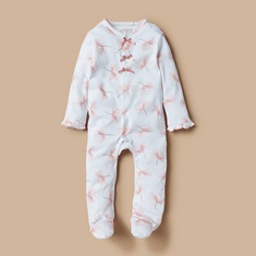 Juniors All-Over Floral Print Closed Feet Sleepsuit