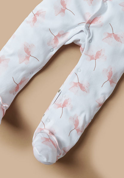 Juniors All-Over Floral Print Closed Feet Sleepsuit-Sleepsuits-image-2