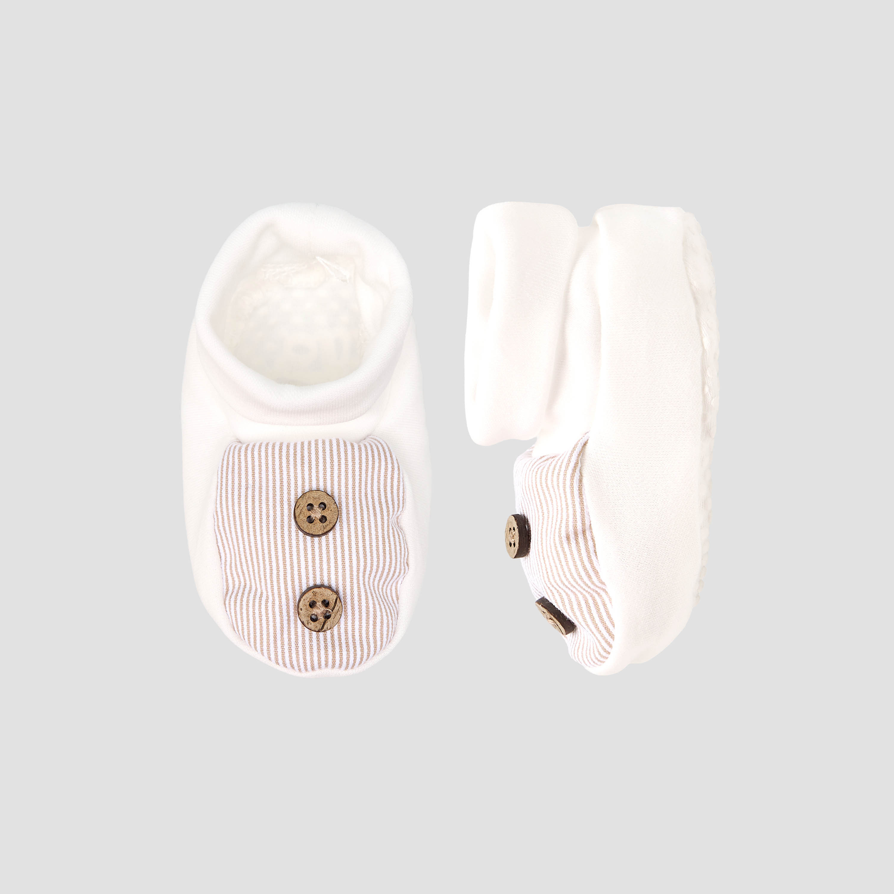 Giggles Booties with Stripes-baby-boys-shoes-booties-image-1