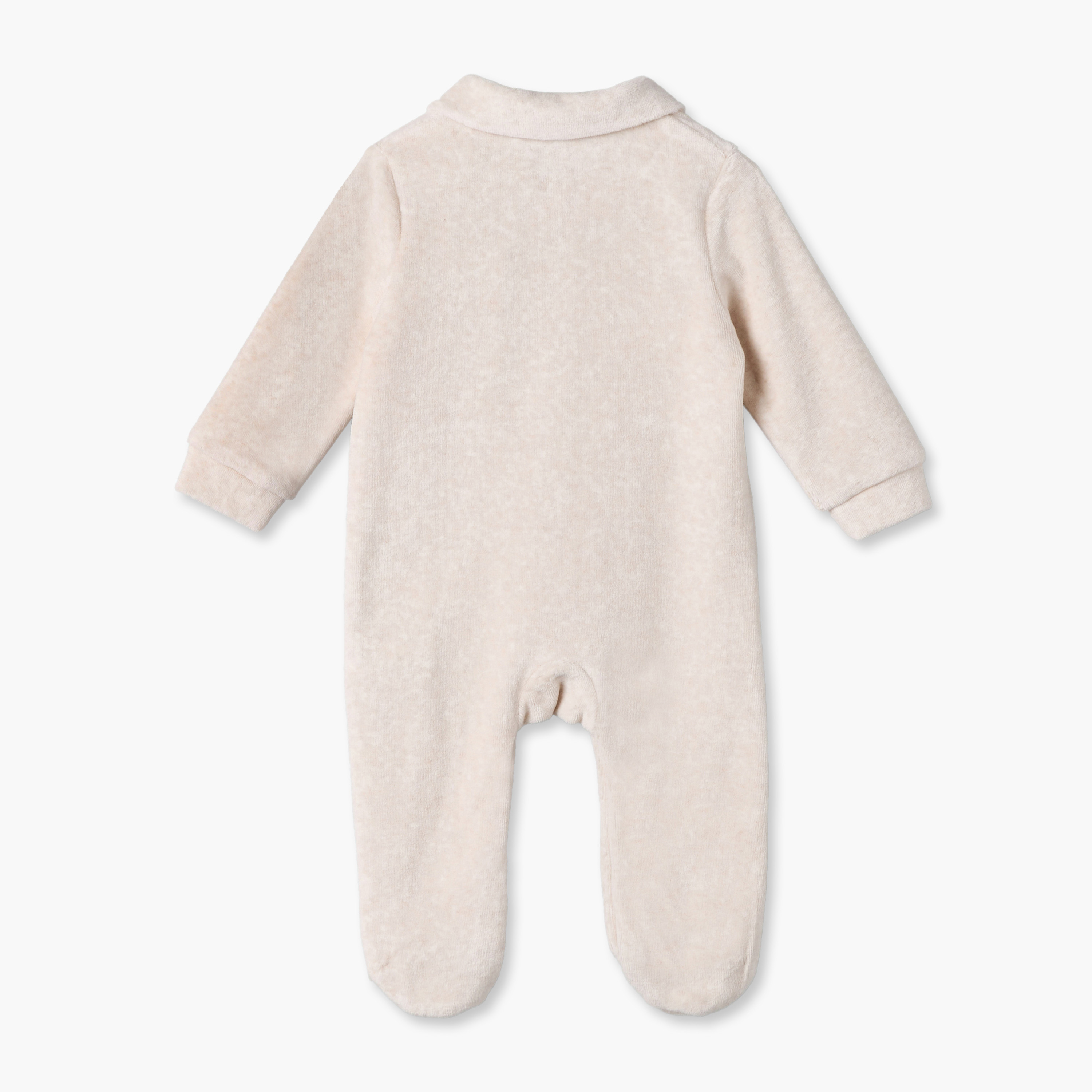 بدلة نوم بياقة عادية وأكمام طويلة وتطريزات دب من جيجلز-baby-boys-clothing-nightwear-sleepsuits-image-3