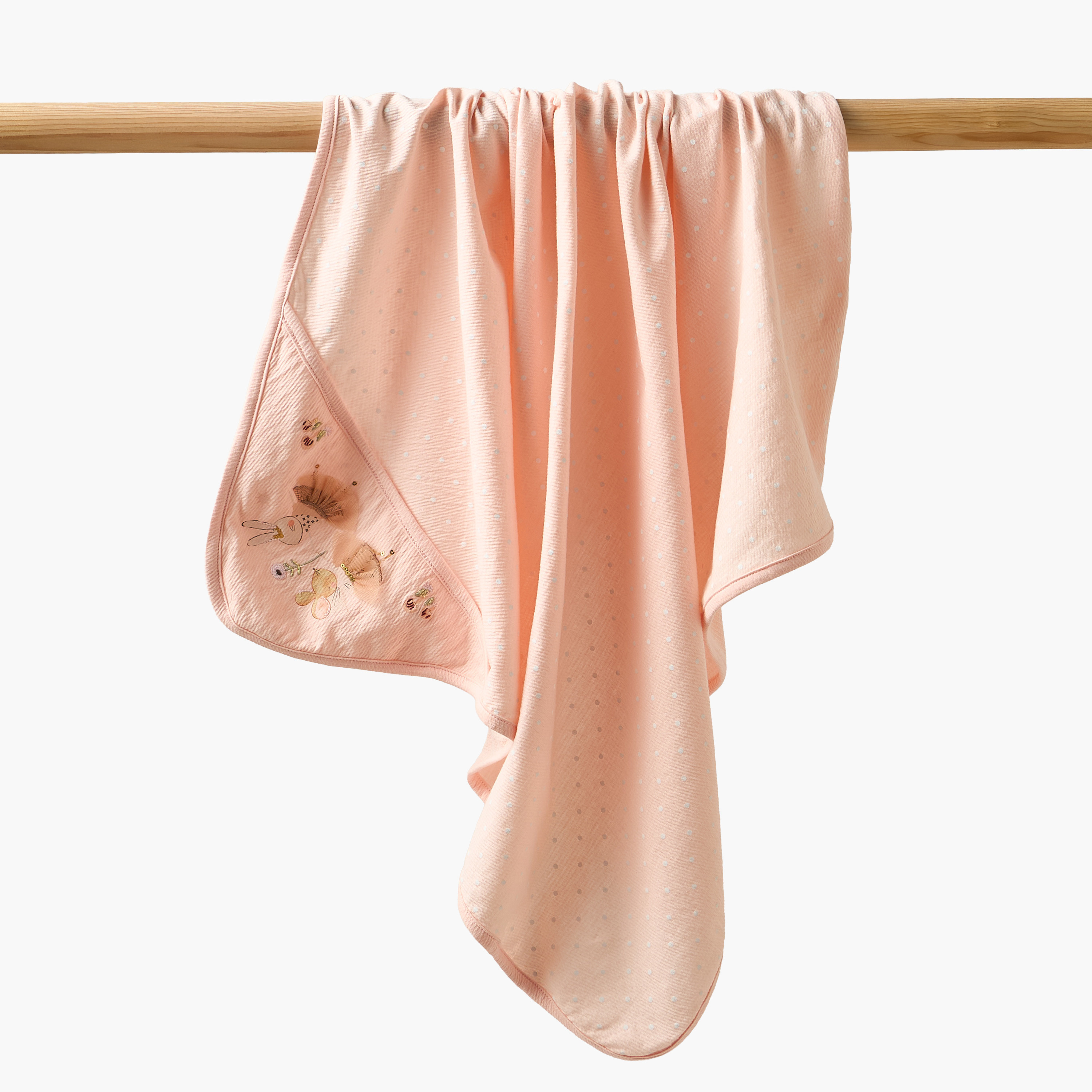 Juniors Receiving Blanket with Embroidered Design-baby-nursery-blanketsandswaddles-receivingblankets-image-1