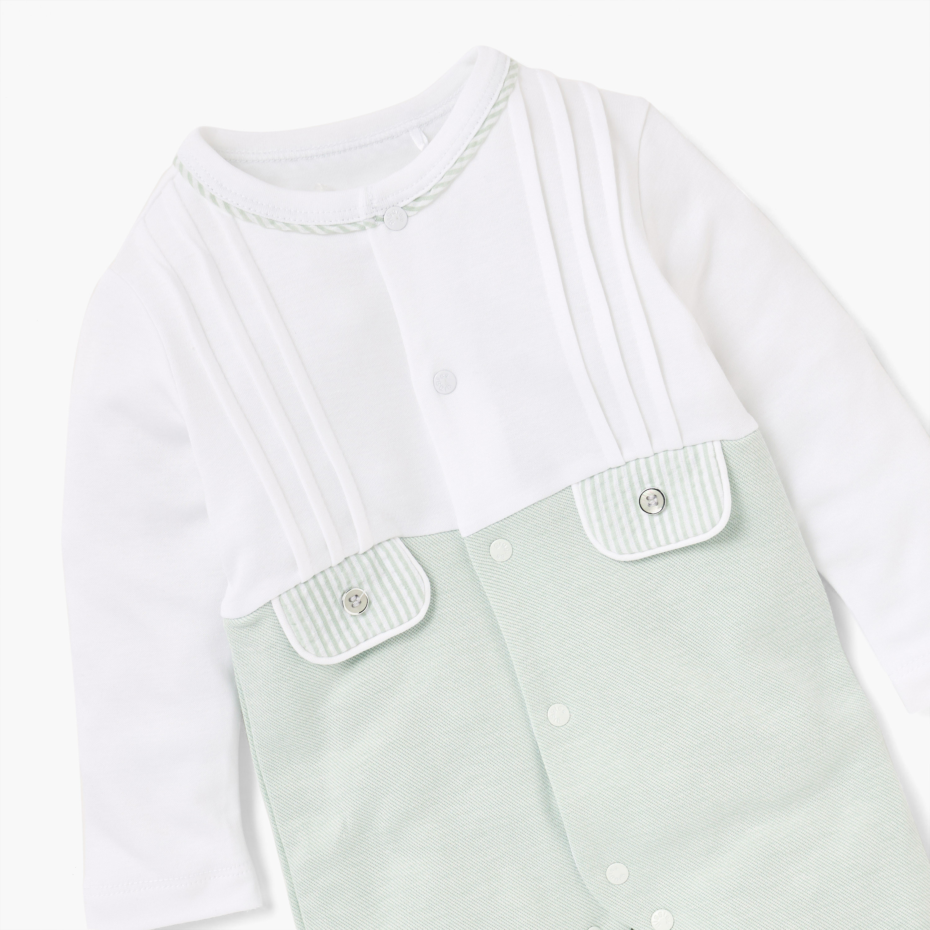 Giggles Colourblock Closed Feet Sleepsuit with Button Closure-baby-boys-clothing-nightwear-sleepsuits-image-3