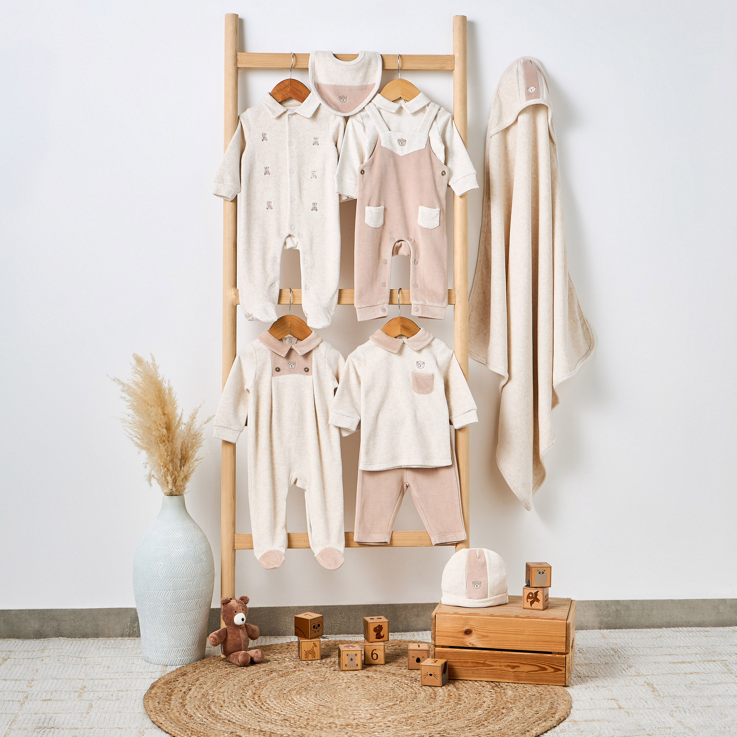 طقم بيجاما بياقة وأكمام طويلة مع تطريز دب من جيجلز-baby-boys-clothing-nightwear-pyjamasets-image-12