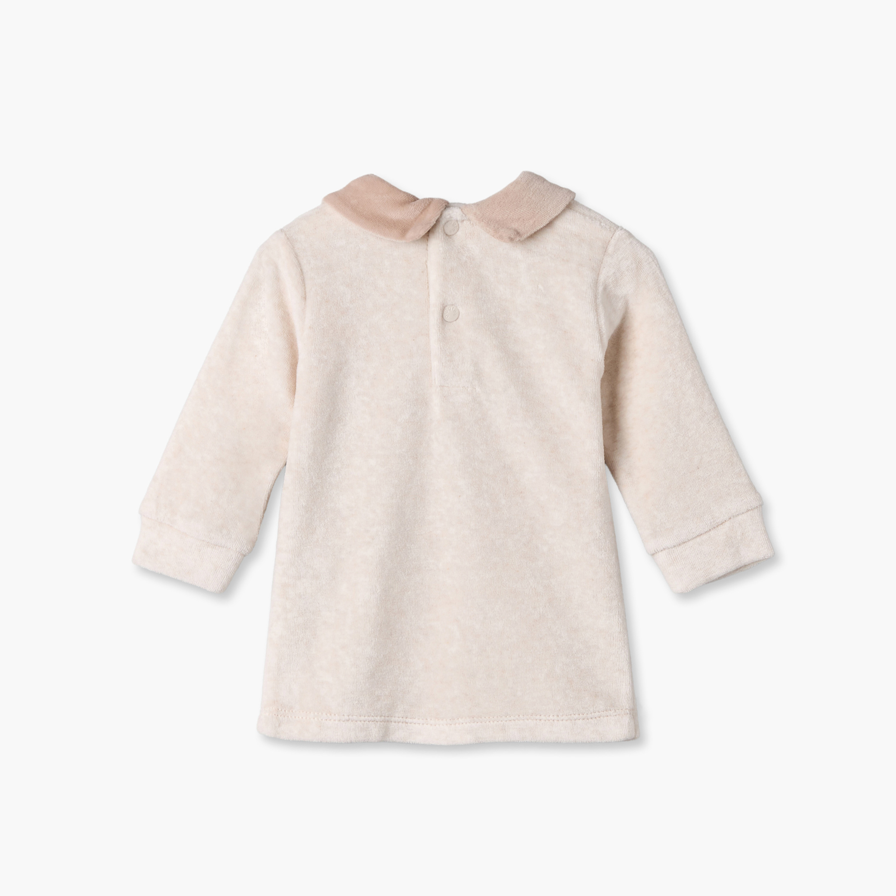 طقم بيجاما بياقة وأكمام طويلة مع تطريز دب من جيجلز-baby-boys-clothing-nightwear-pyjamasets-image-4