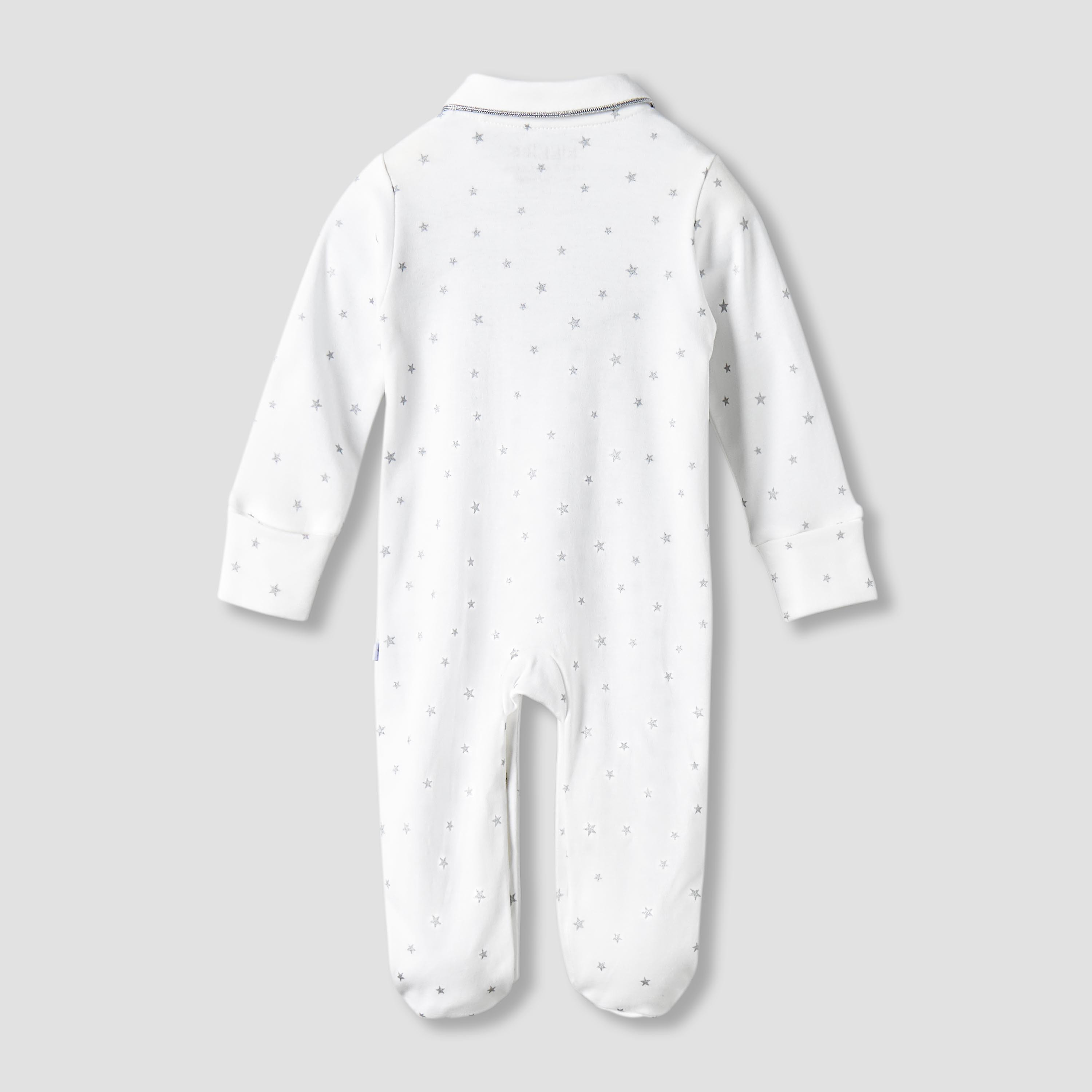 Giggles Cotton Collared Neck Long Sleeve Sleepsuit with Snap Button Closure-baby-girls-clothing-nightwear-sleepsuits-image-3