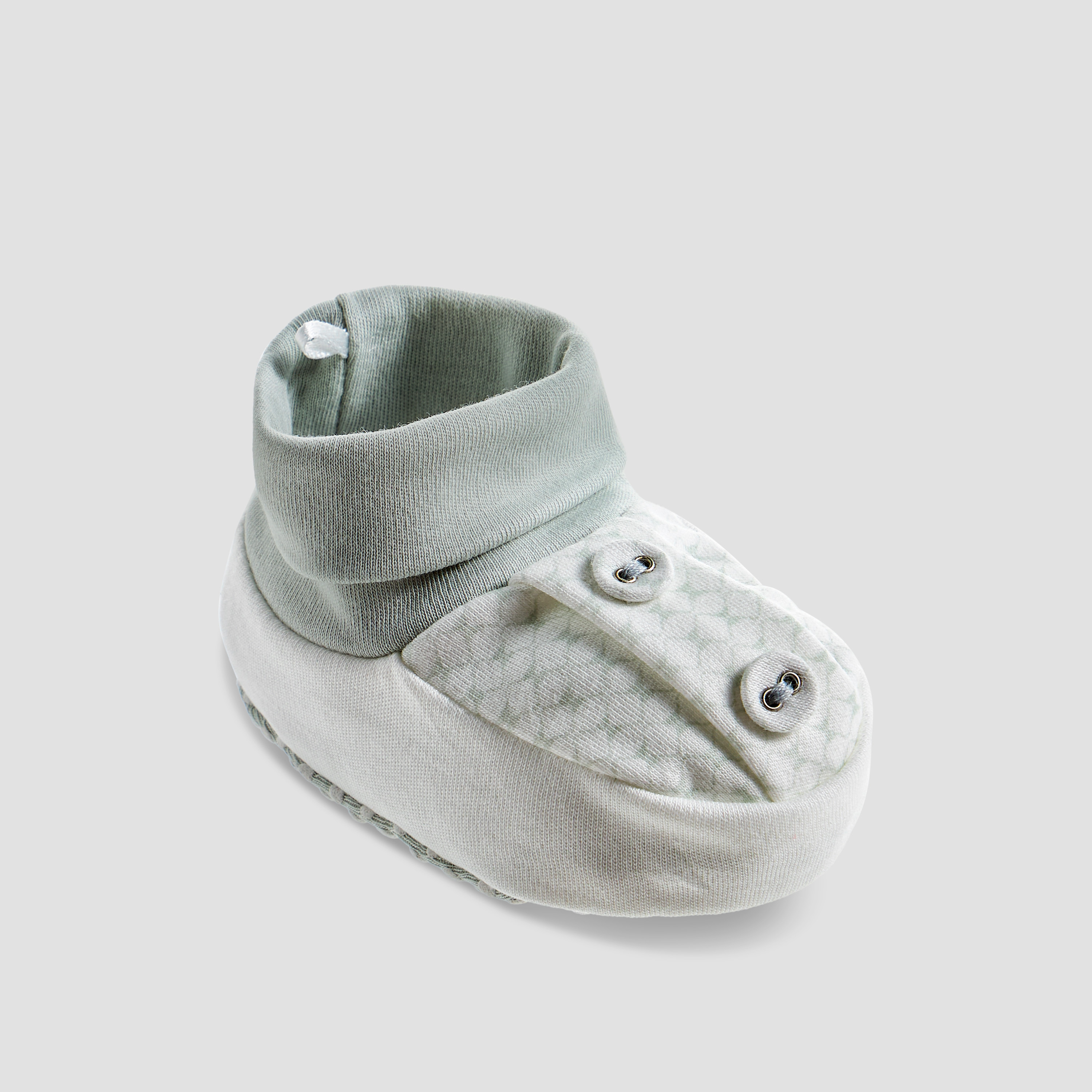 Giggles Printed Booties with Button Detail-baby-boys-shoes-booties-image-2