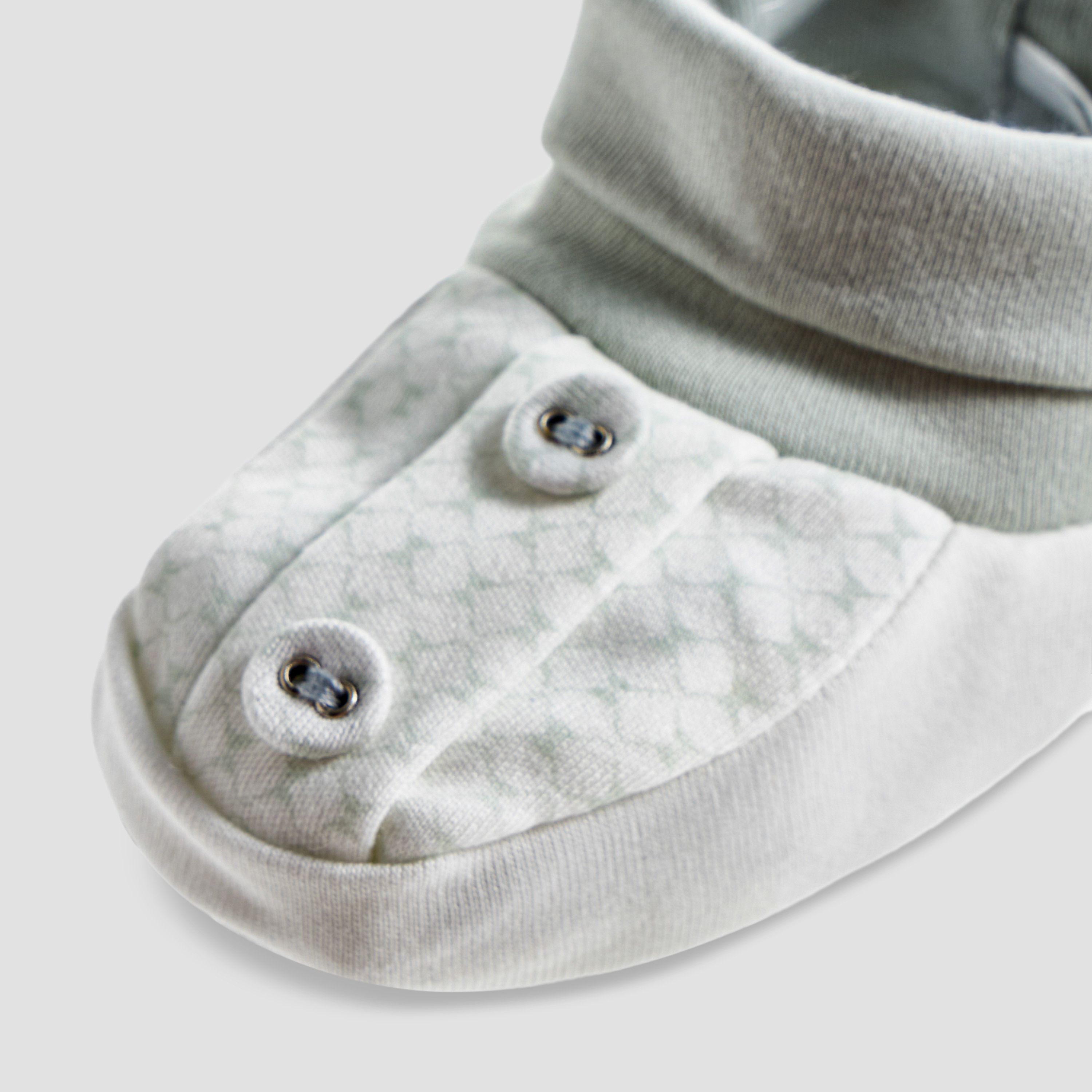 Giggles Printed Booties with Button Detail-baby-boys-shoes-booties-image-4