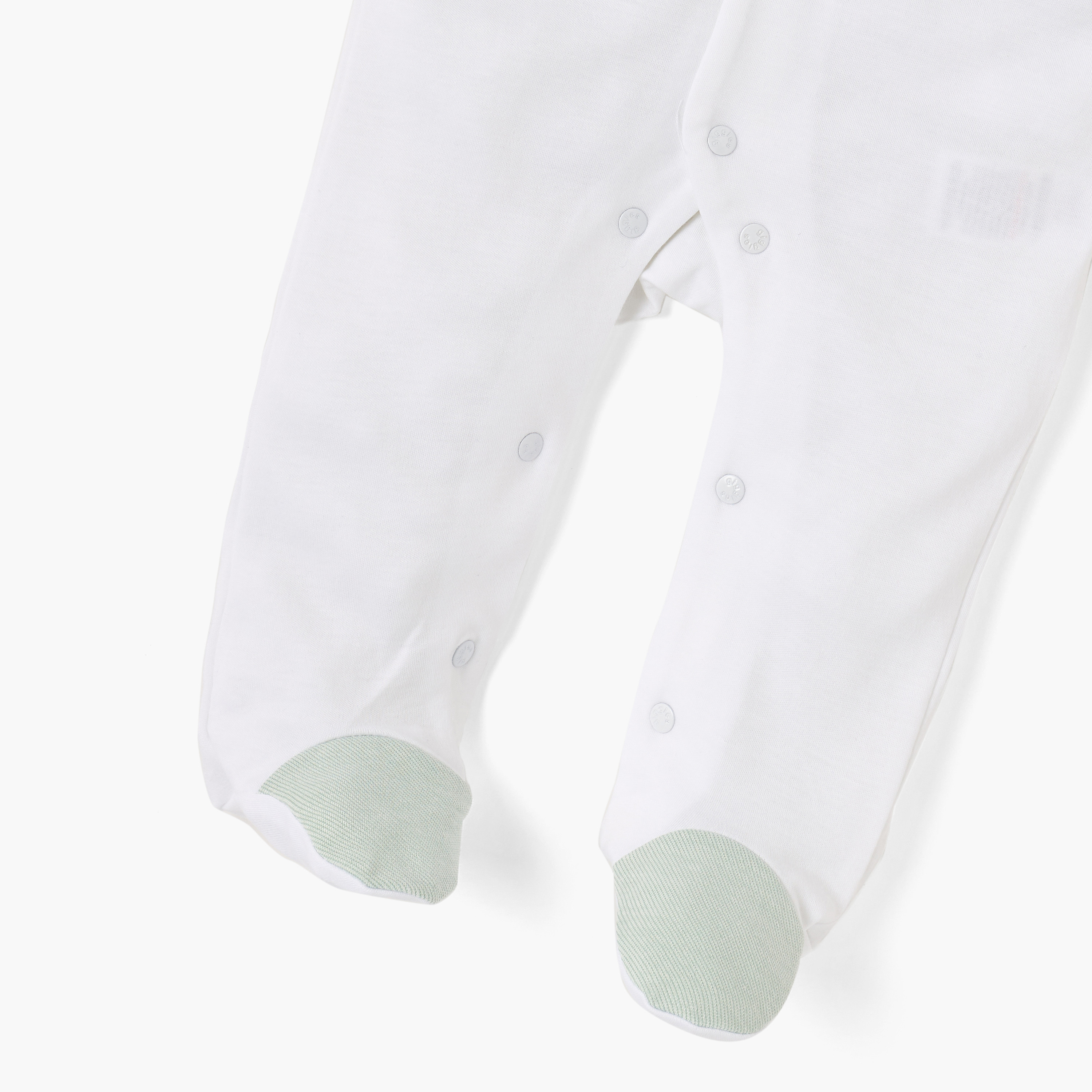 Giggles Colourblock Closed Feet Sleepsuit with Bow Detail and Button Closure-baby-boys-clothing-nightwear-sleepsuits-image-4