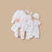 Juniors Floral Glitter Print T-shirt and Elasticated Pyjama Set-Pyjama Sets-thumbnail-5